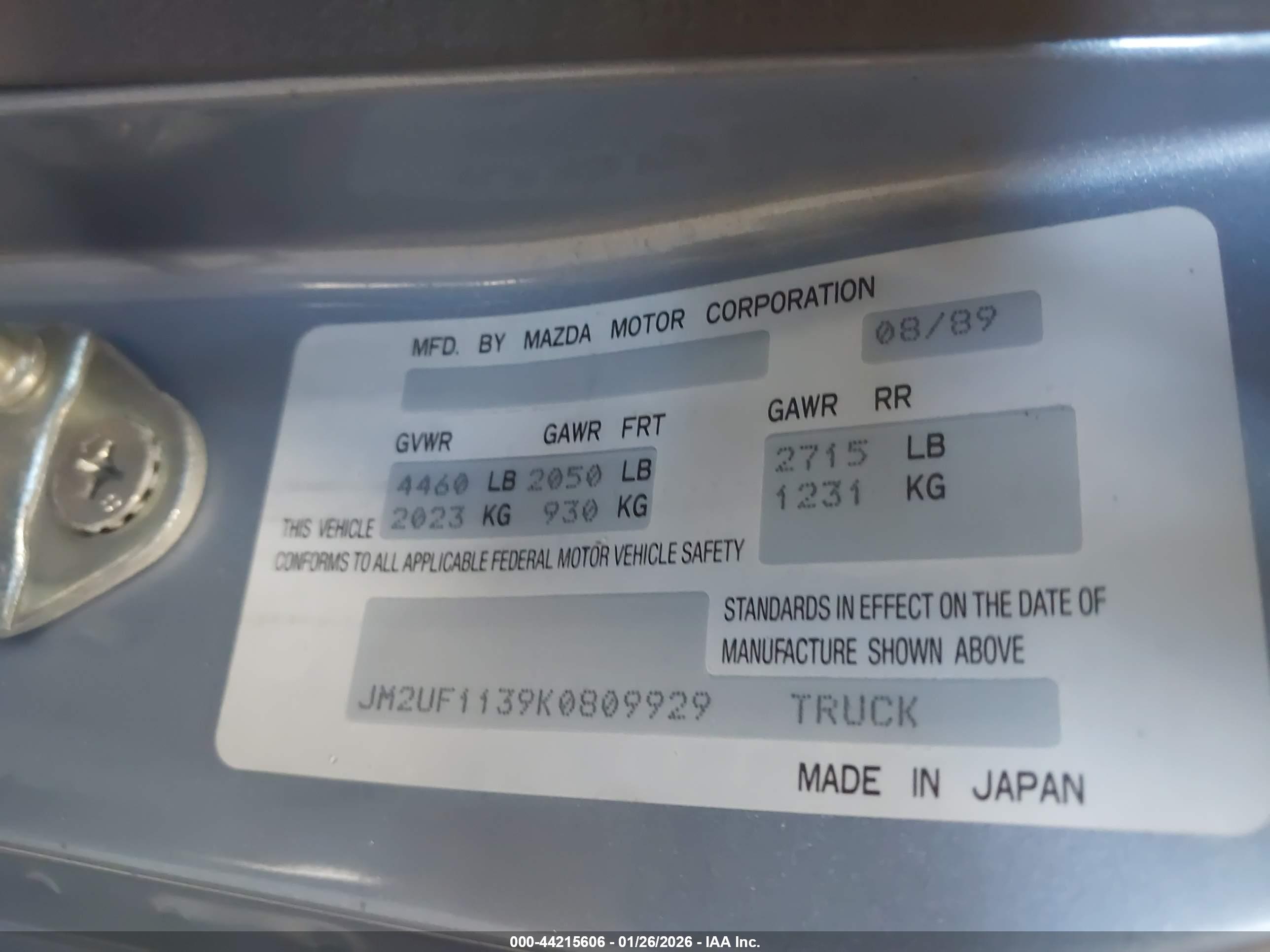 MAZDA B2200 image 9