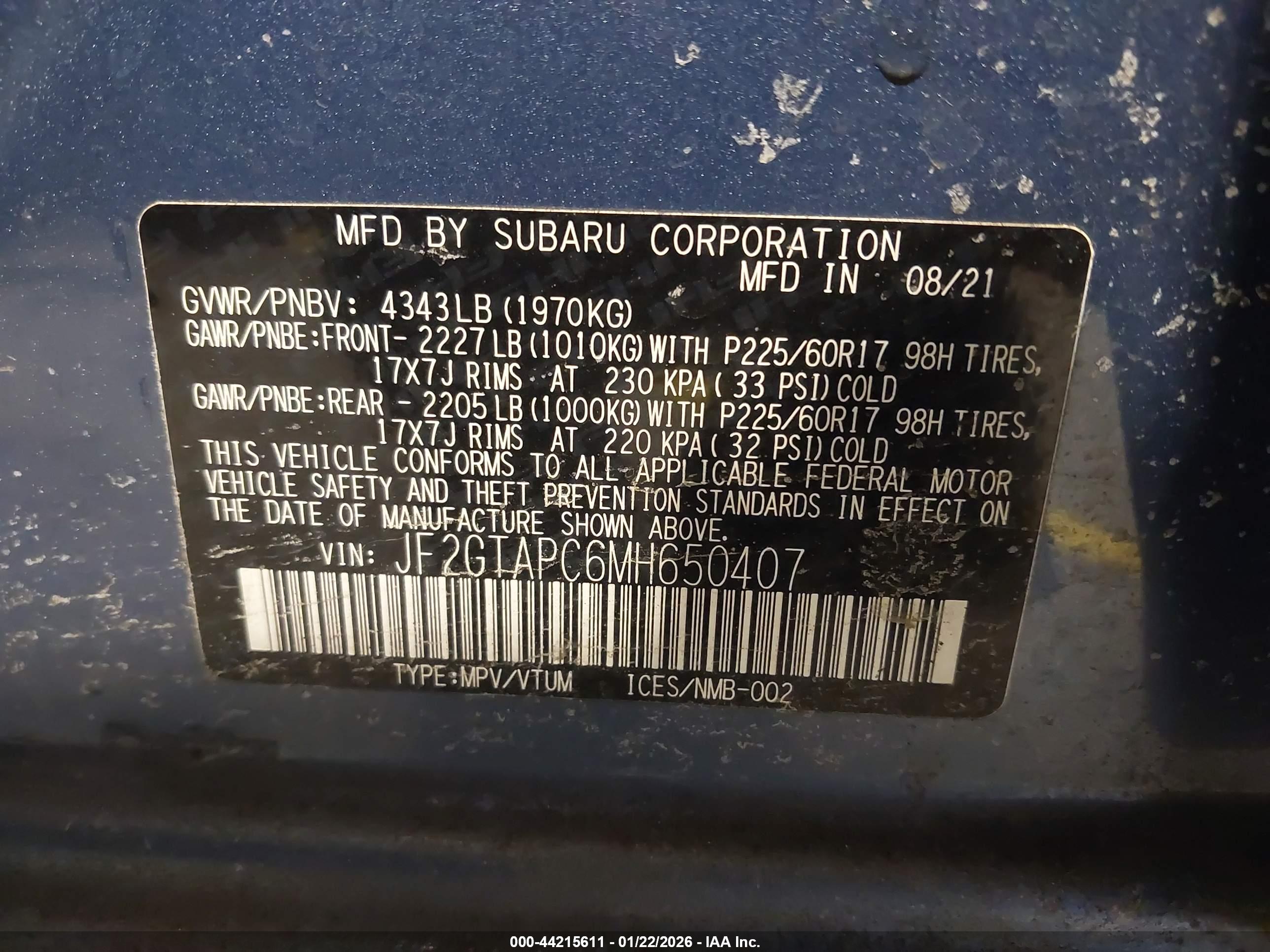 SUBARU CROSSTREK image 9