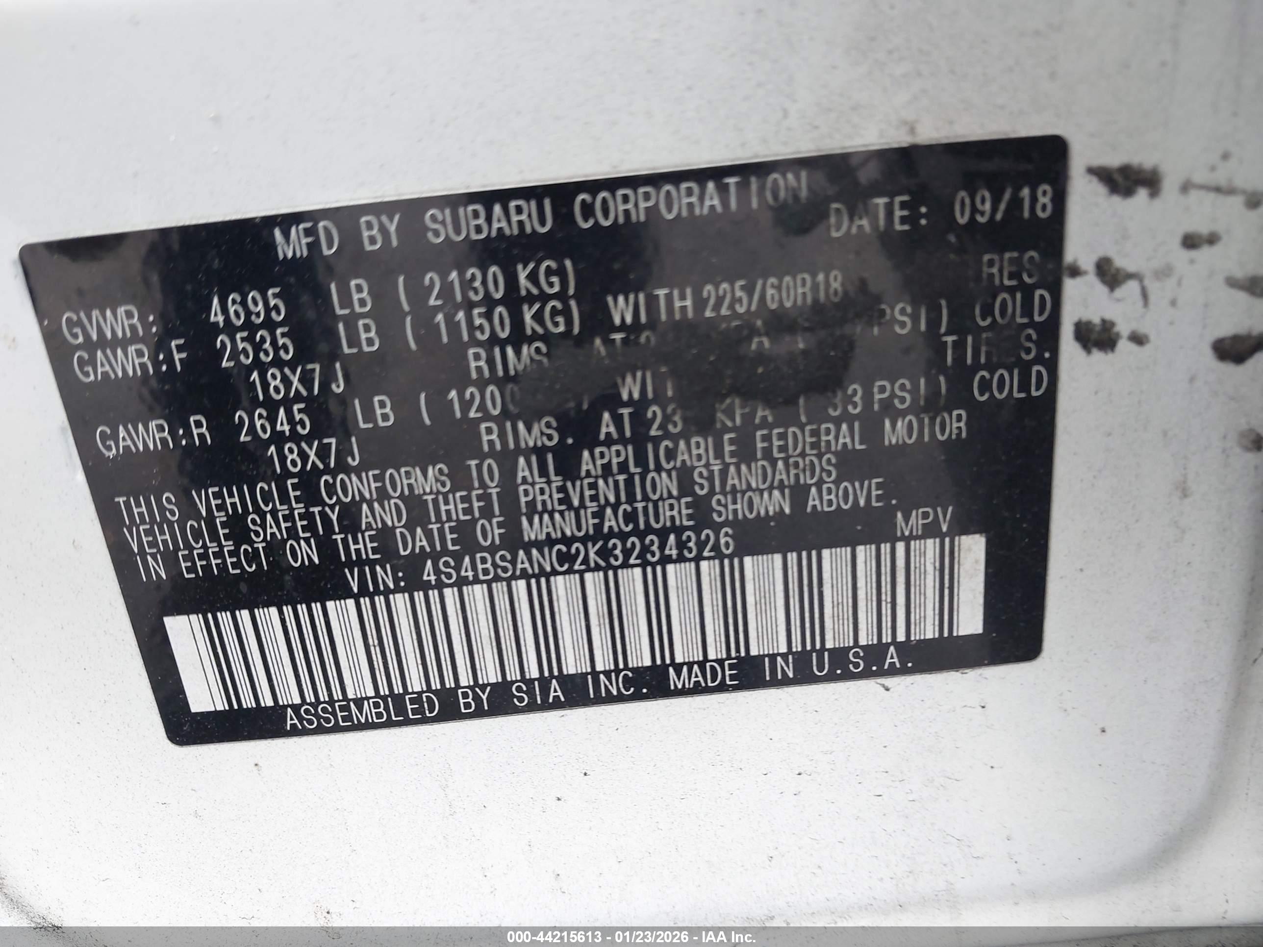 SUBARU OUTBACK image 9
