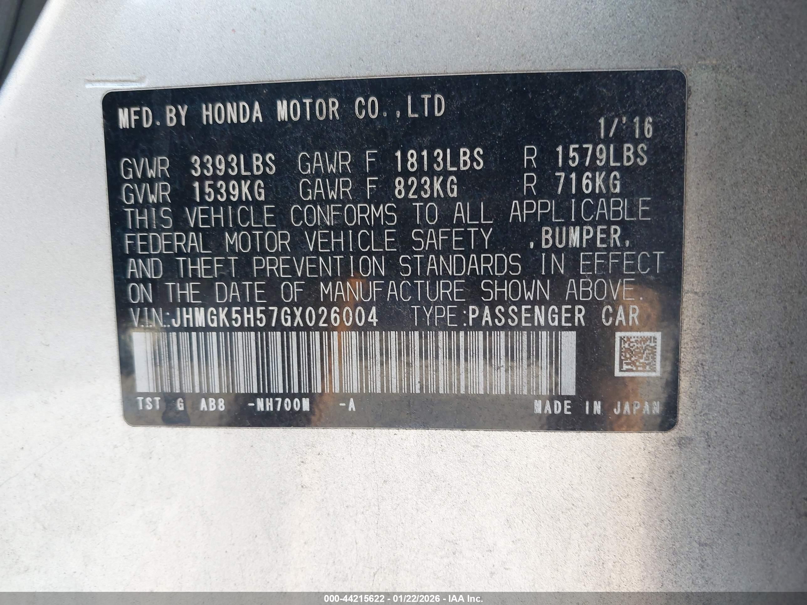 HONDA FIT image 9