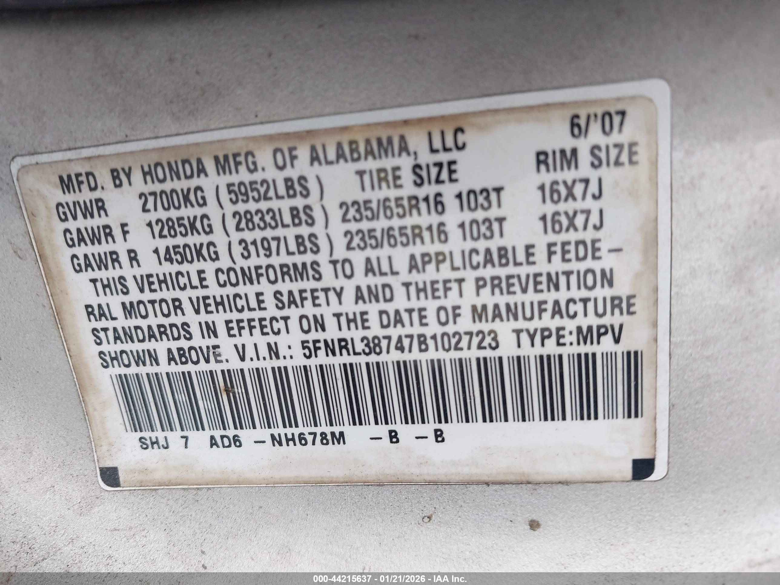 HONDA ODYSSEY image 9