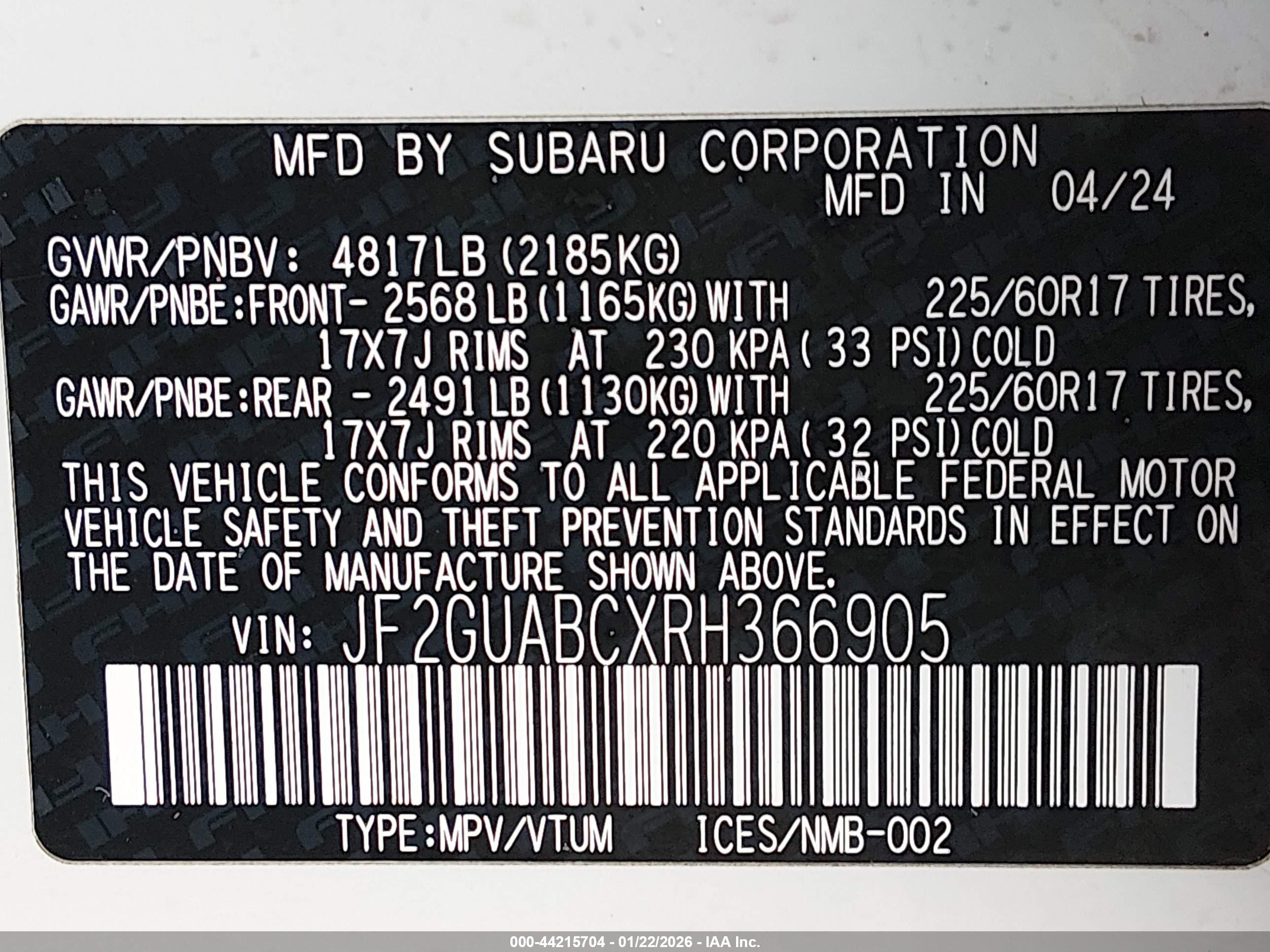 SUBARU CROSSTREK image 9