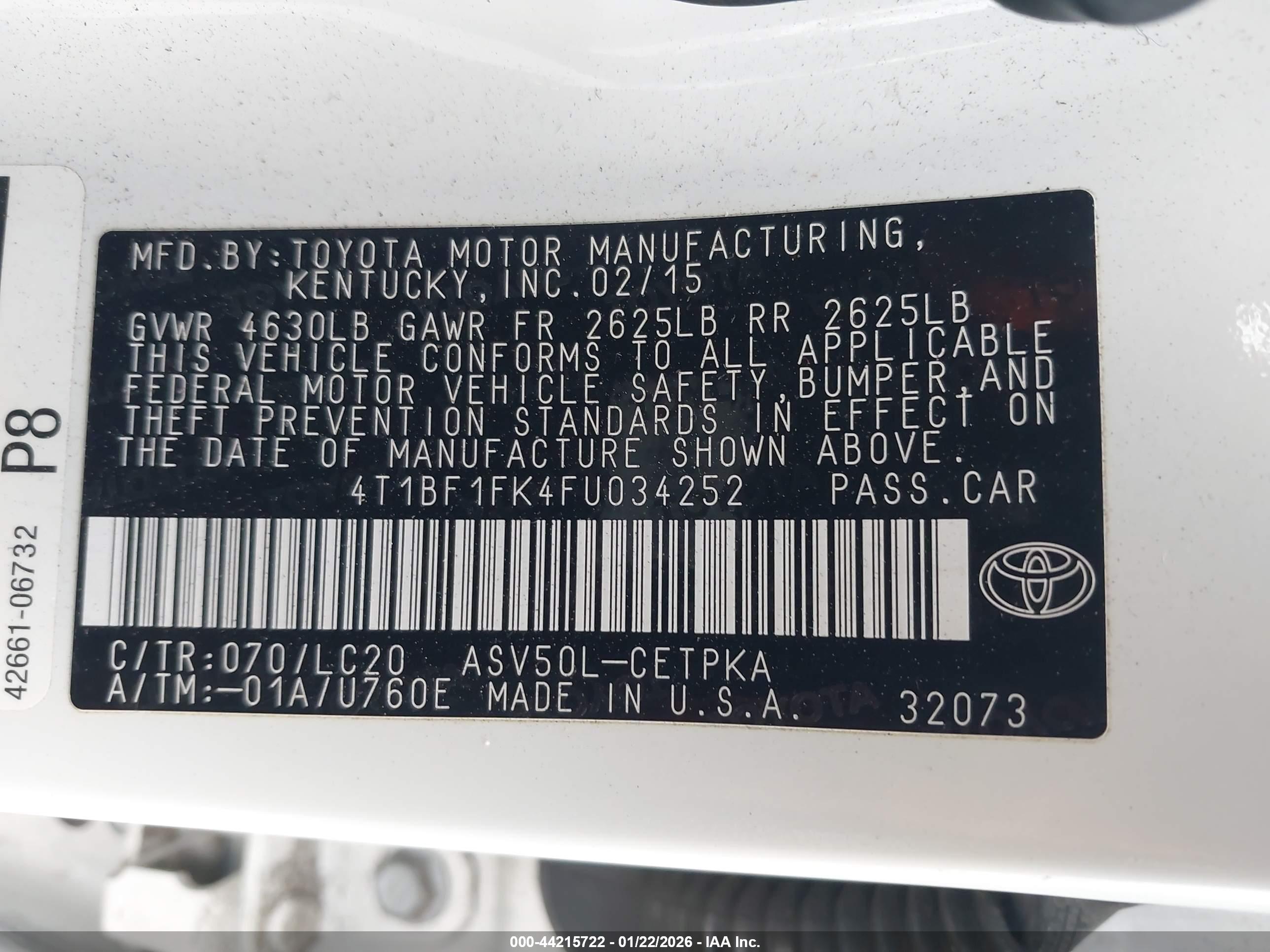 TOYOTA CAMRY image 9