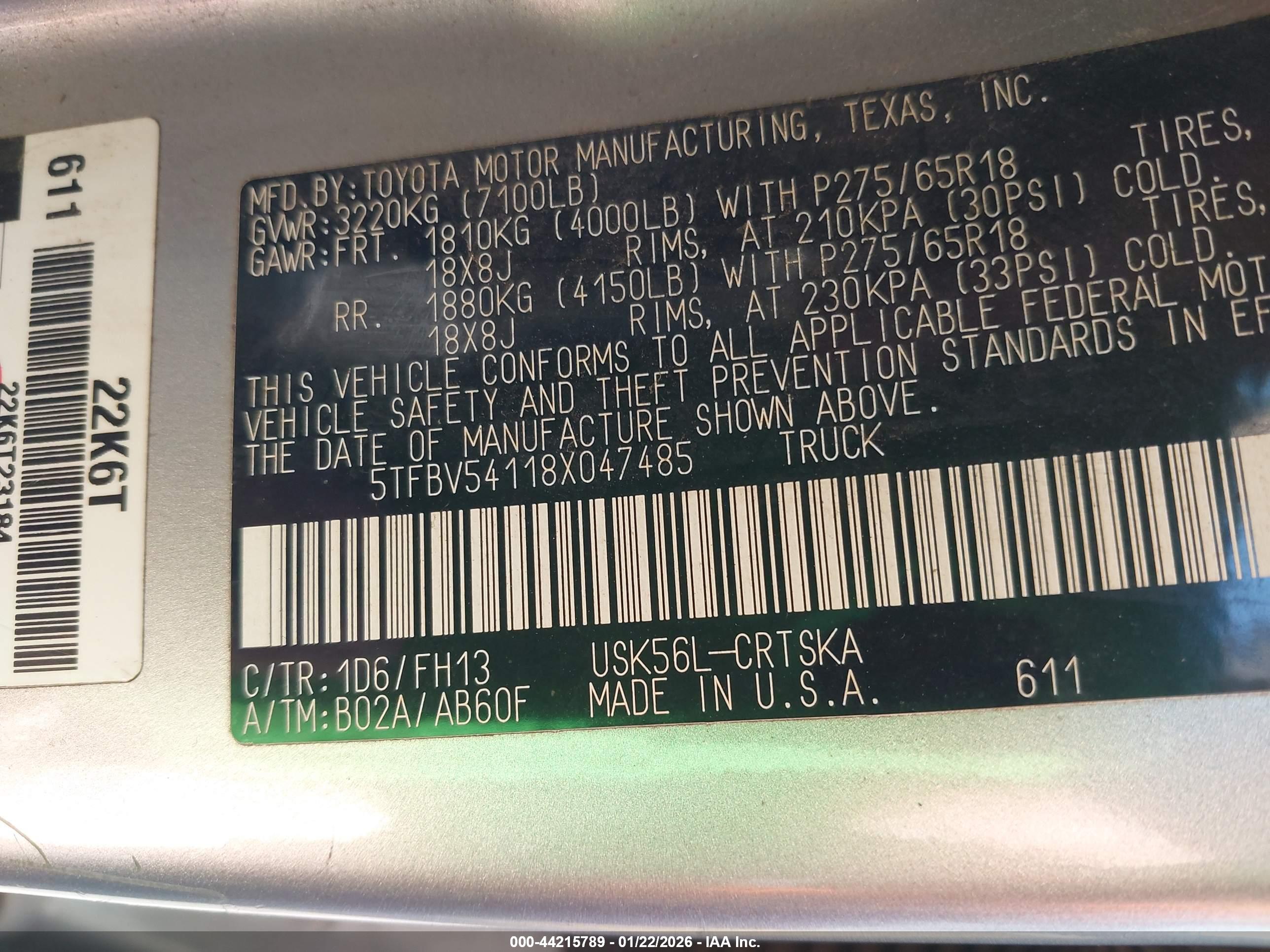 TOYOTA TUNDRA image 9