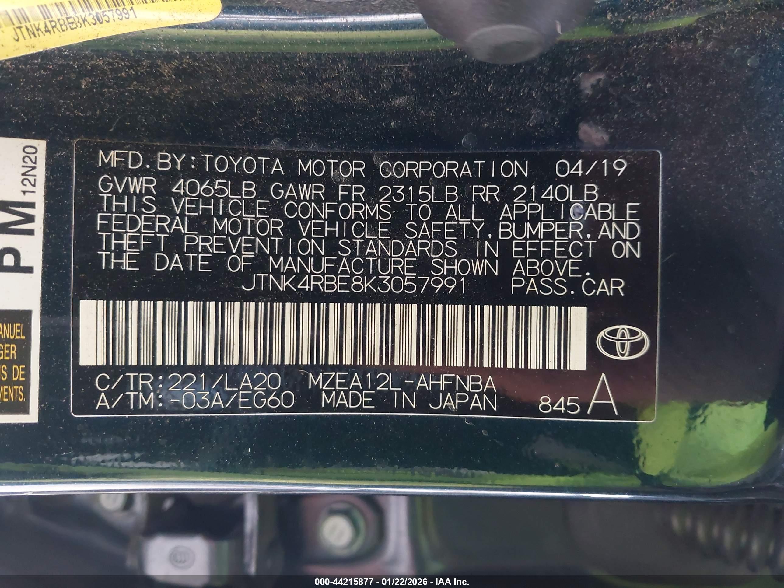 TOYOTA COROLLA image 9
