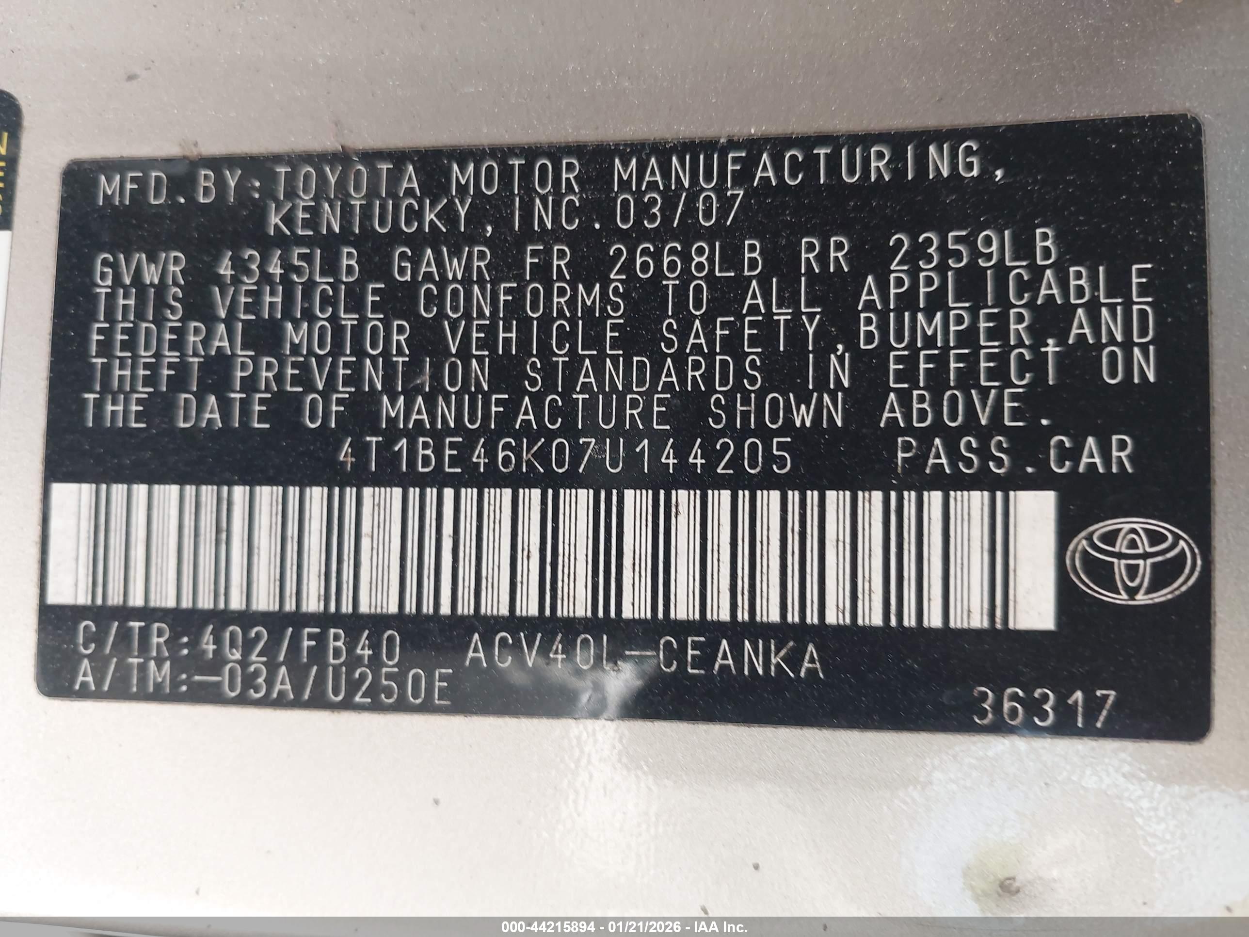 TOYOTA CAMRY image 9