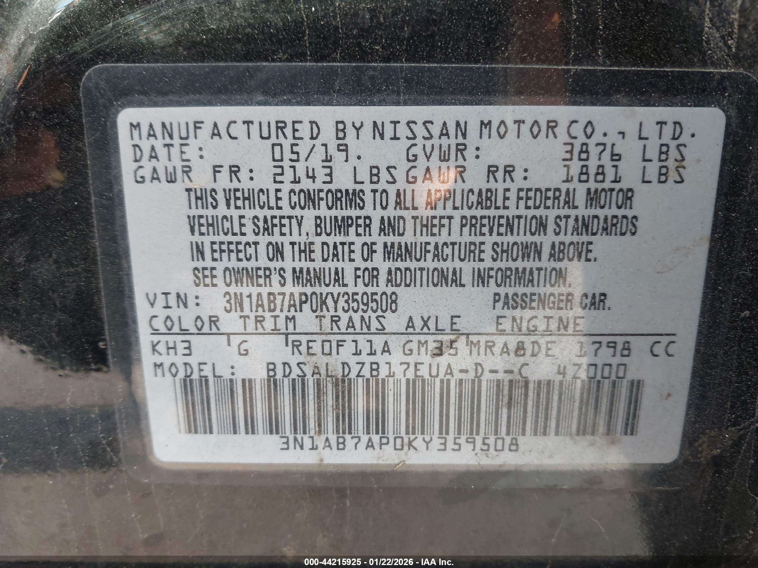 NISSAN SENTRA image 9