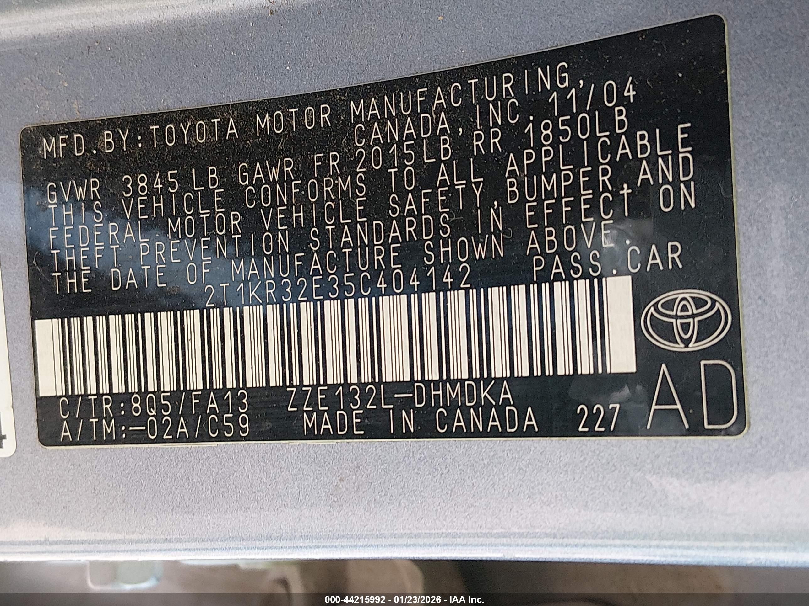 TOYOTA MATRIX image 9