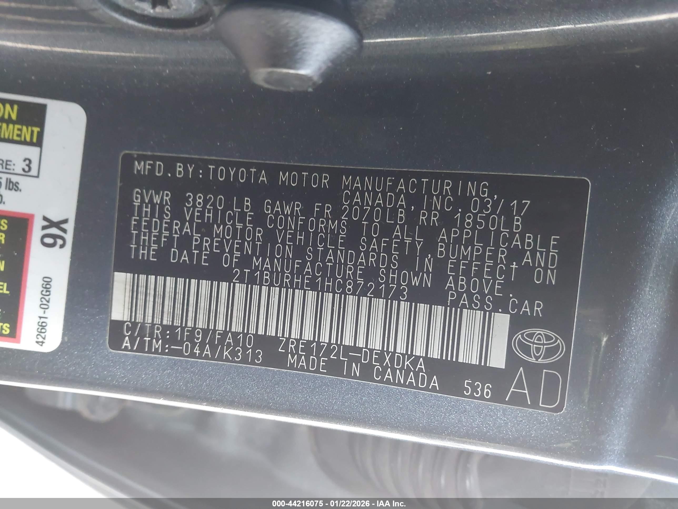 TOYOTA COROLLA image 9