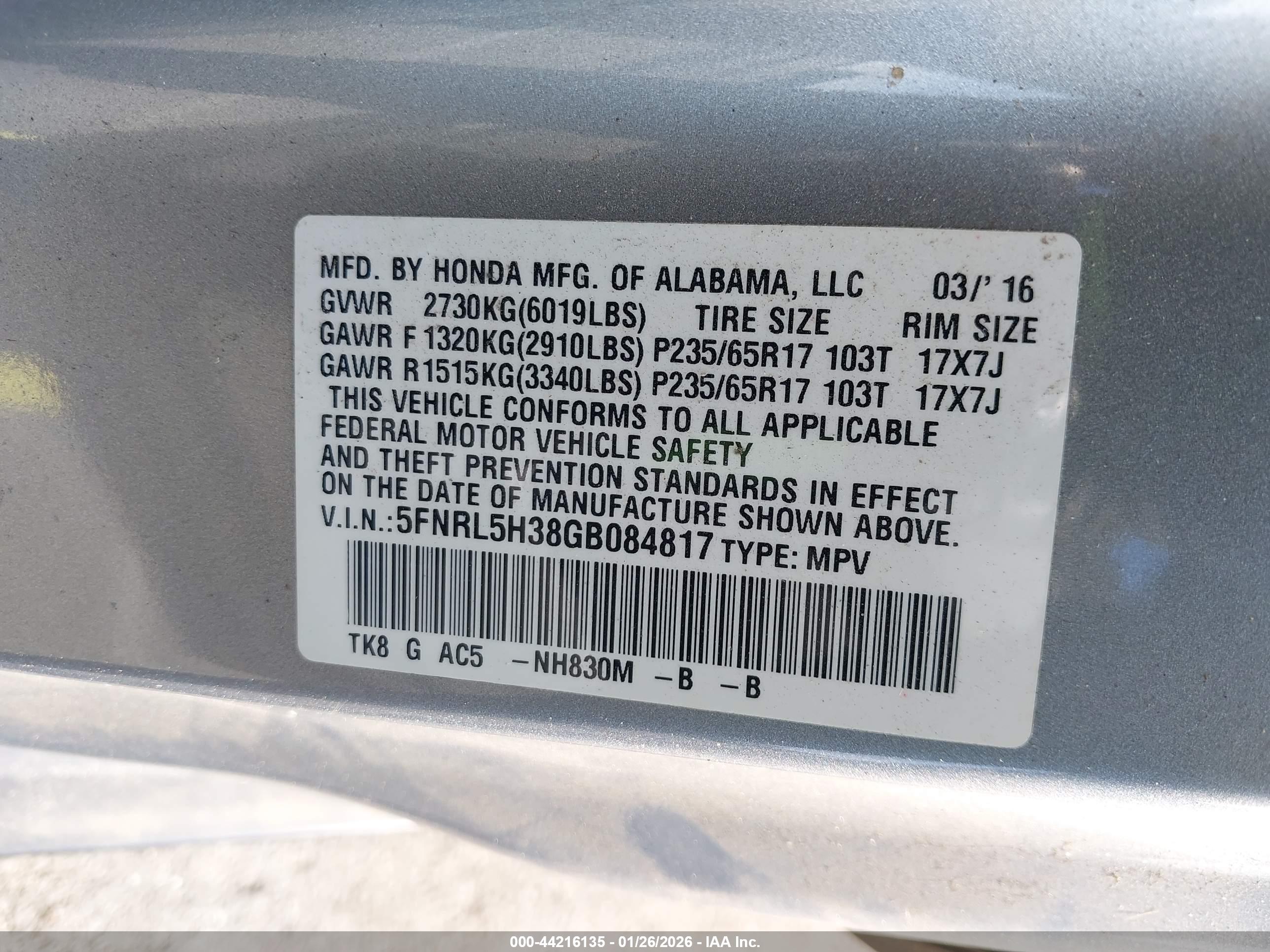 HONDA ODYSSEY image 9