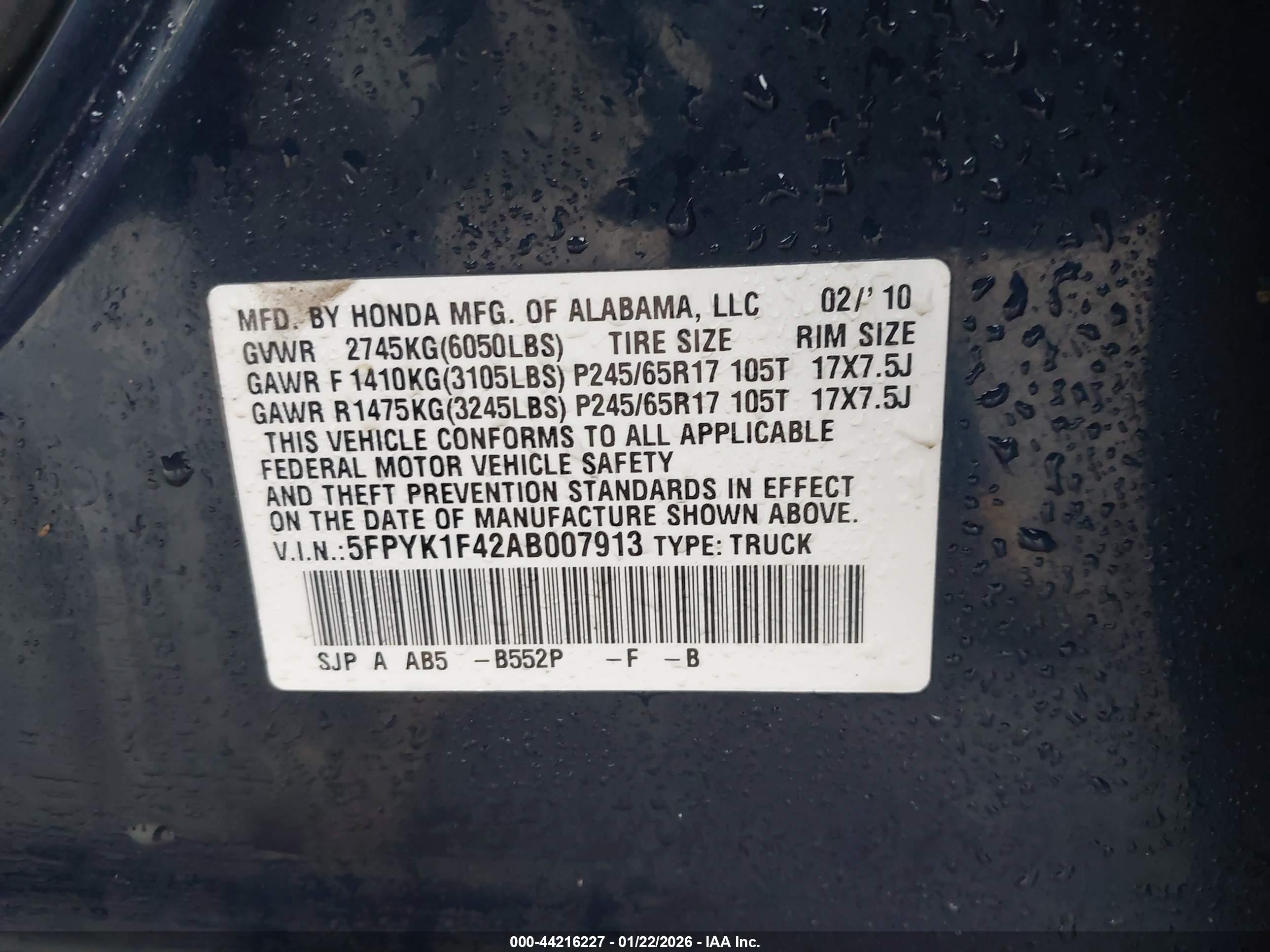HONDA RIDGELINE image 9