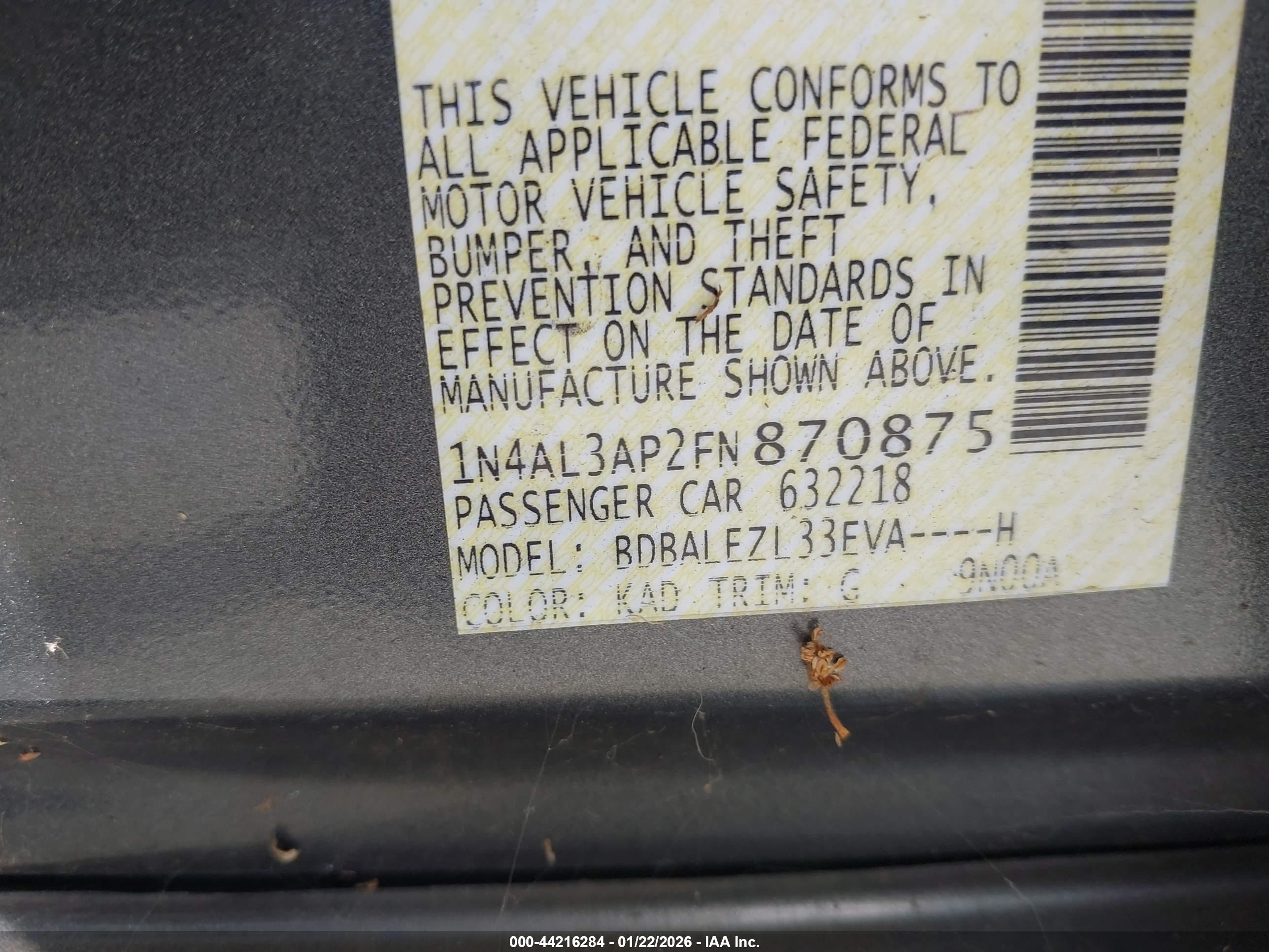 NISSAN ALTIMA image 9
