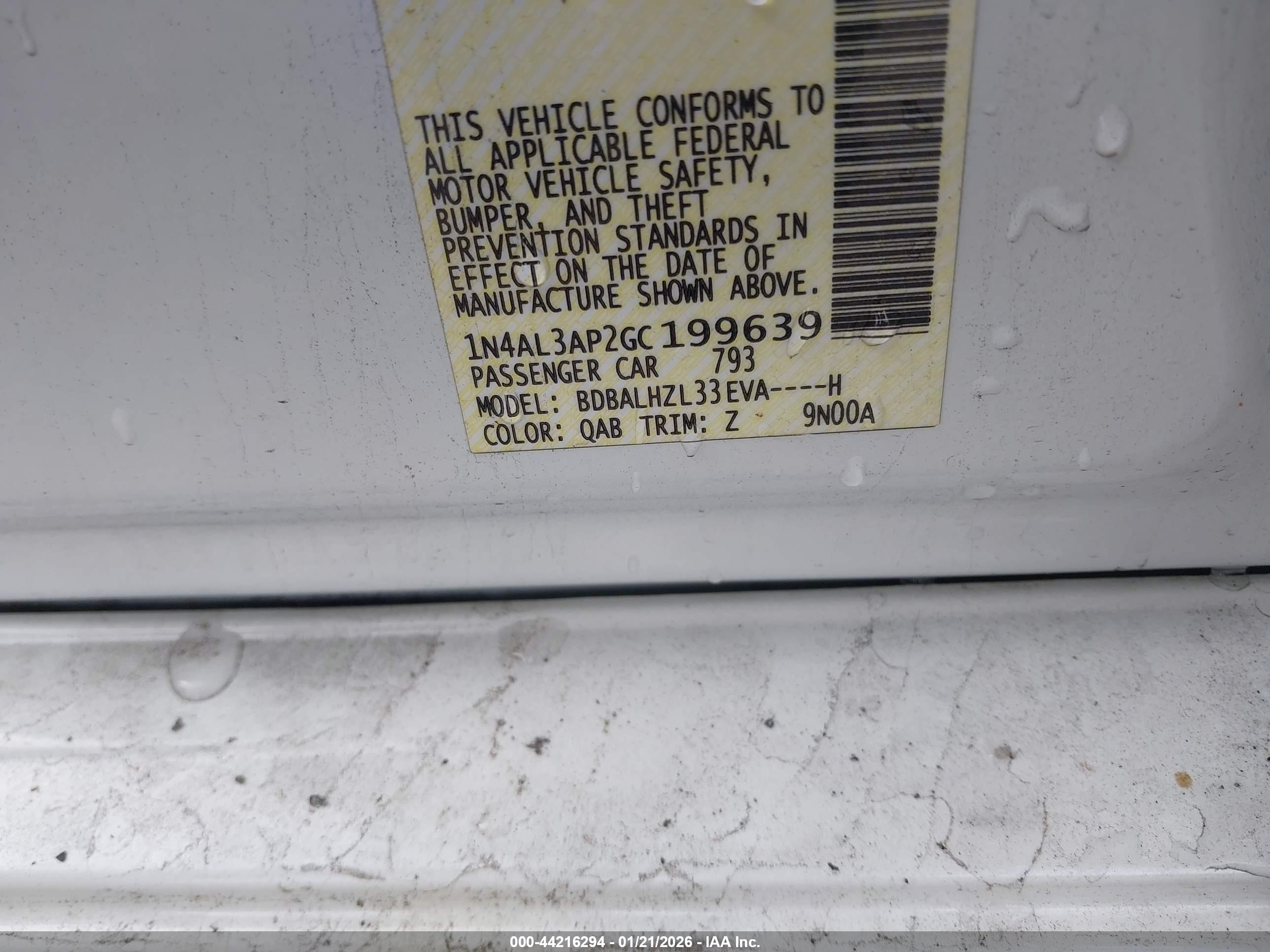 NISSAN ALTIMA image 9