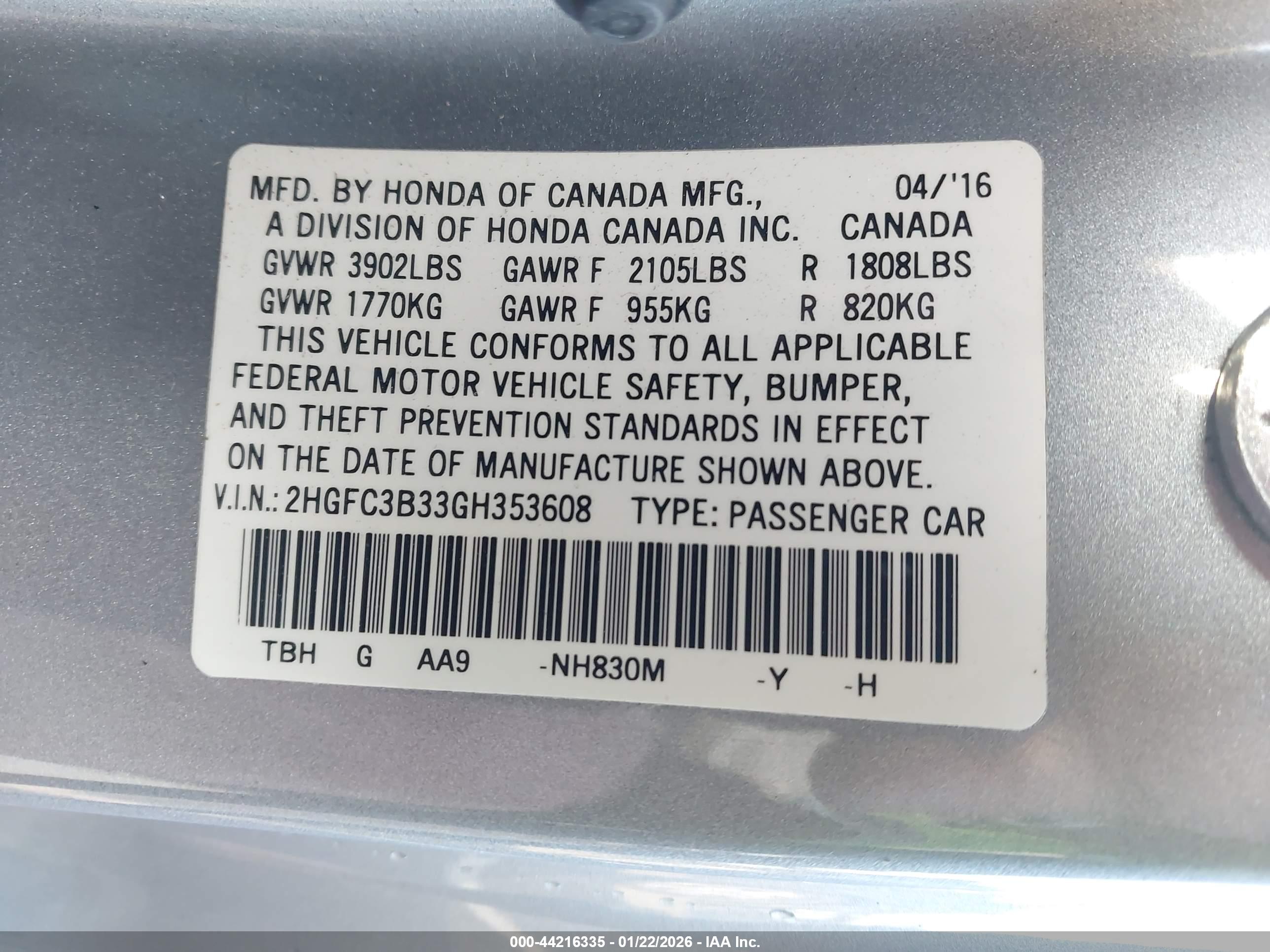 HONDA CIVIC image 9
