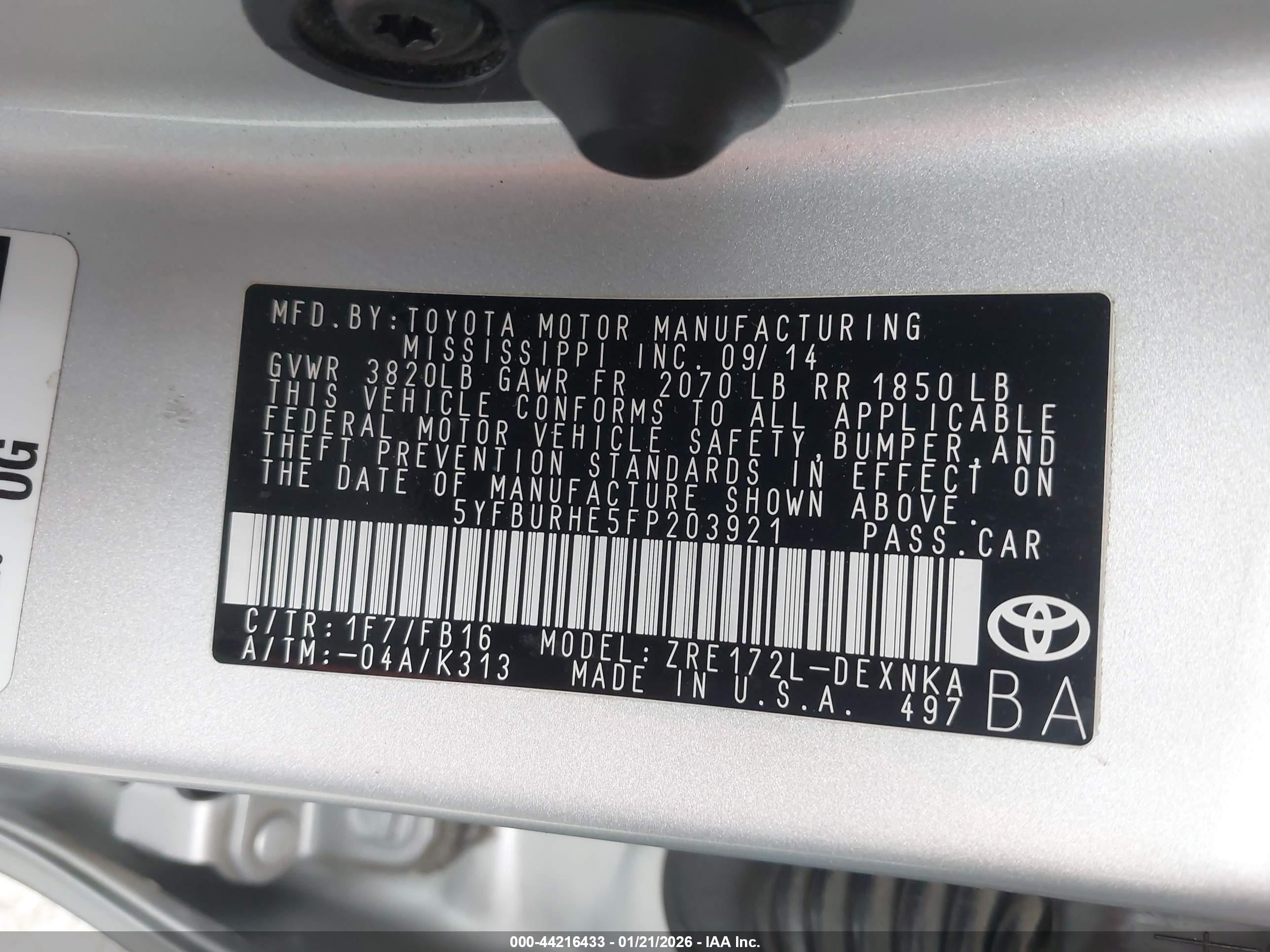 TOYOTA COROLLA image 9