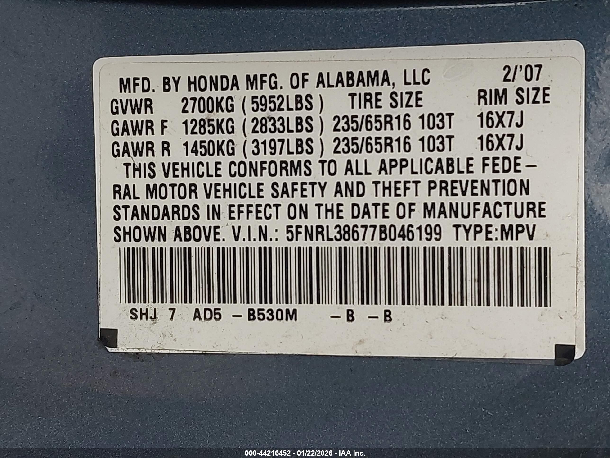 HONDA ODYSSEY image 9