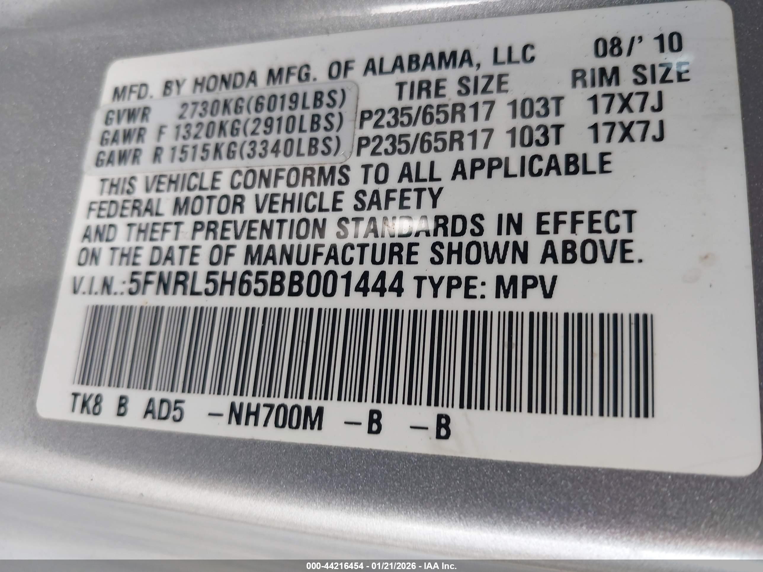 HONDA ODYSSEY image 9