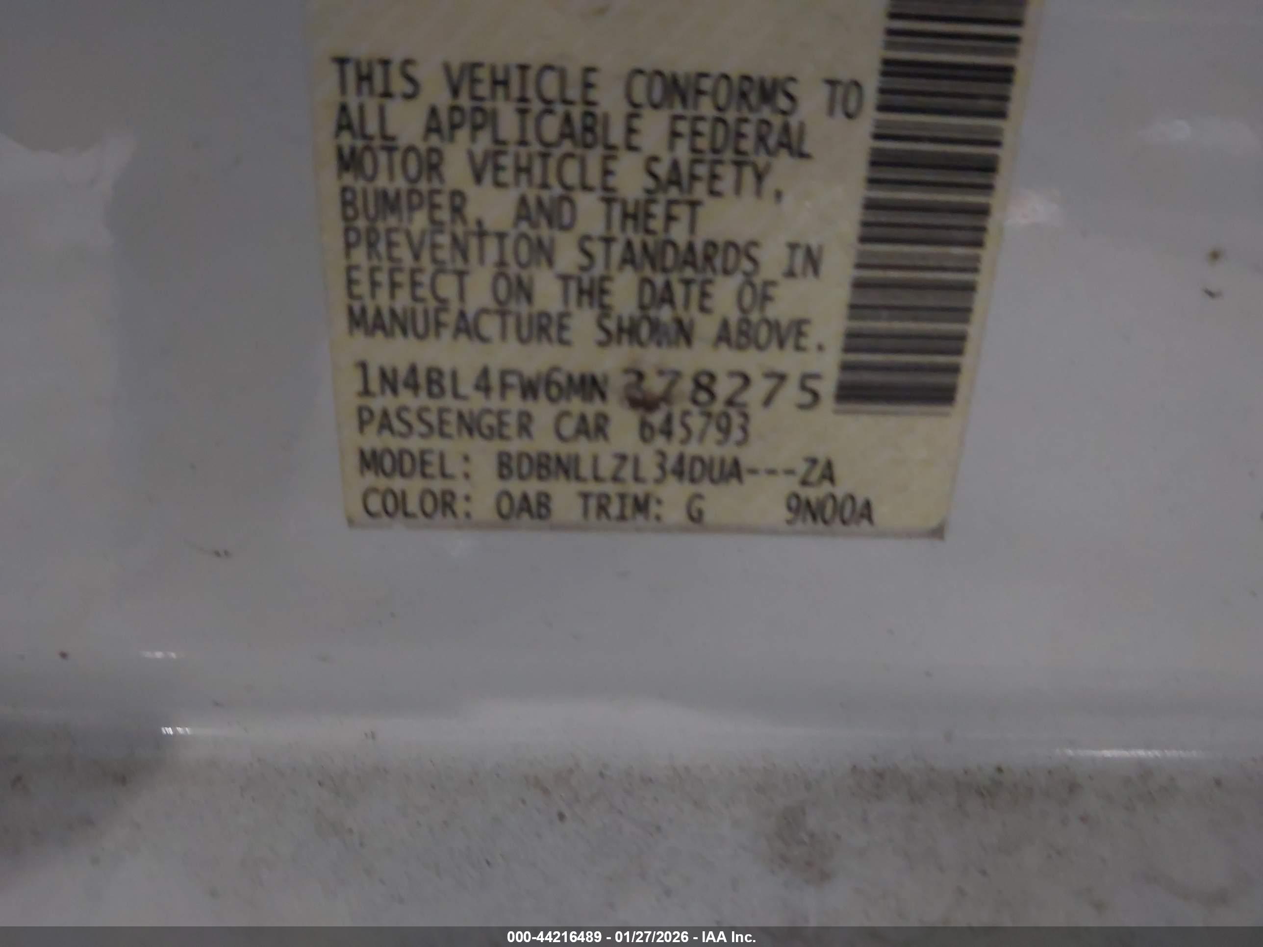 NISSAN ALTIMA image 9