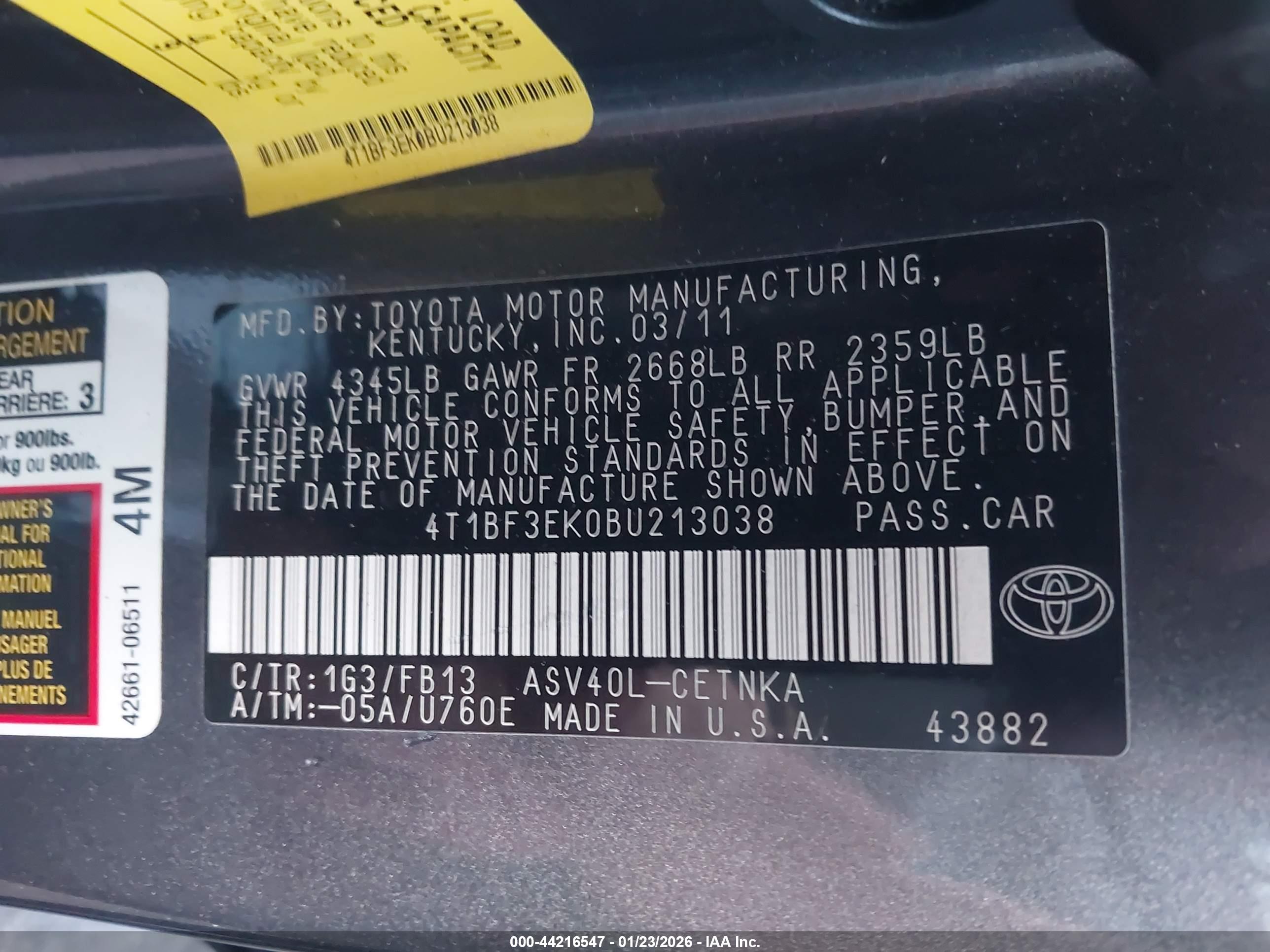 TOYOTA CAMRY image 9