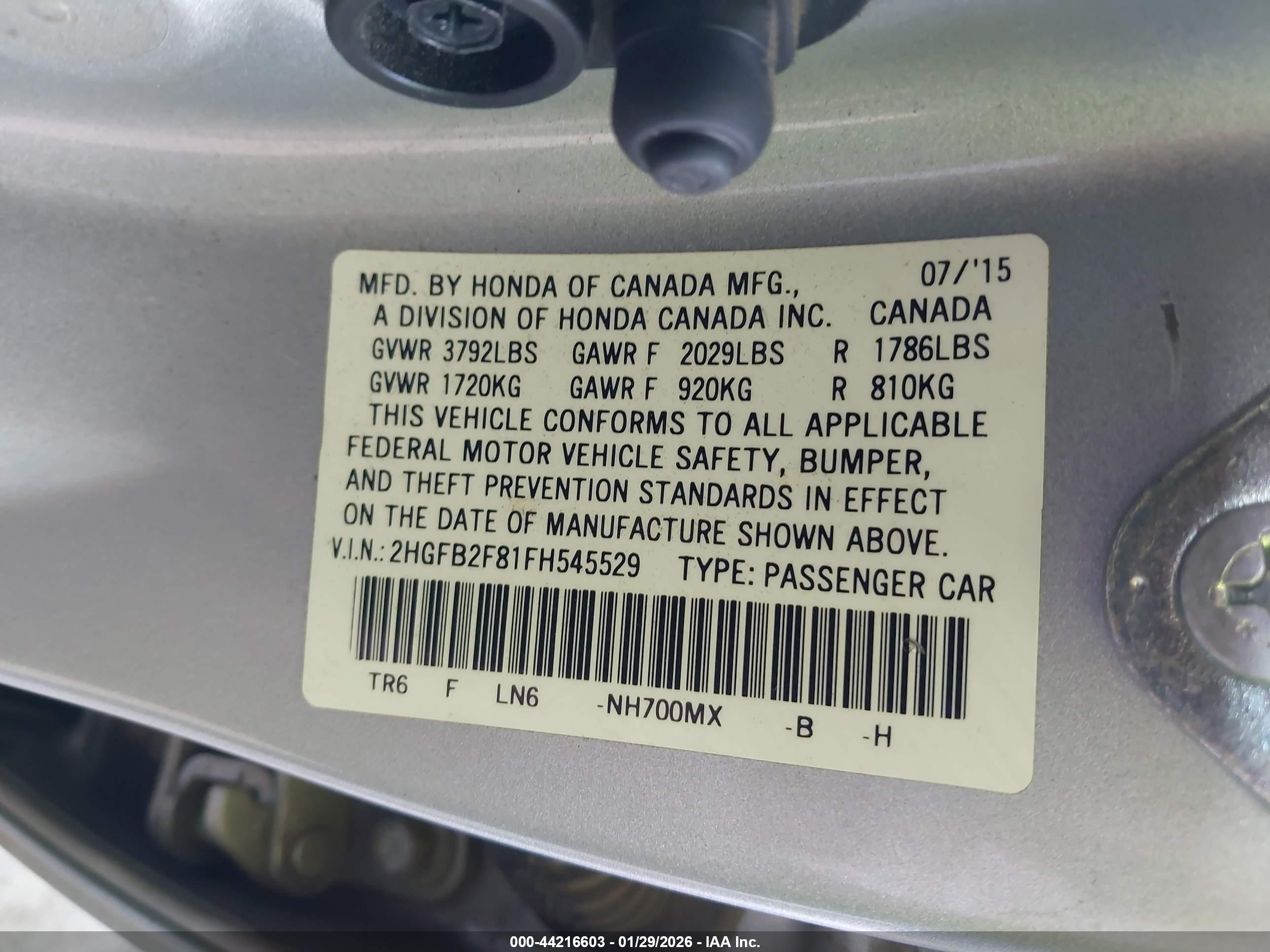 HONDA CIVIC image 9