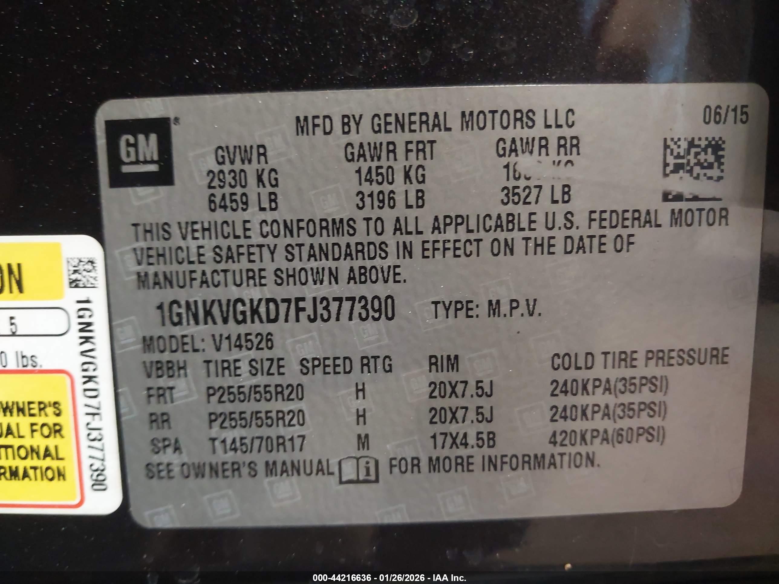 CHEVROLET TRAVERSE image 9