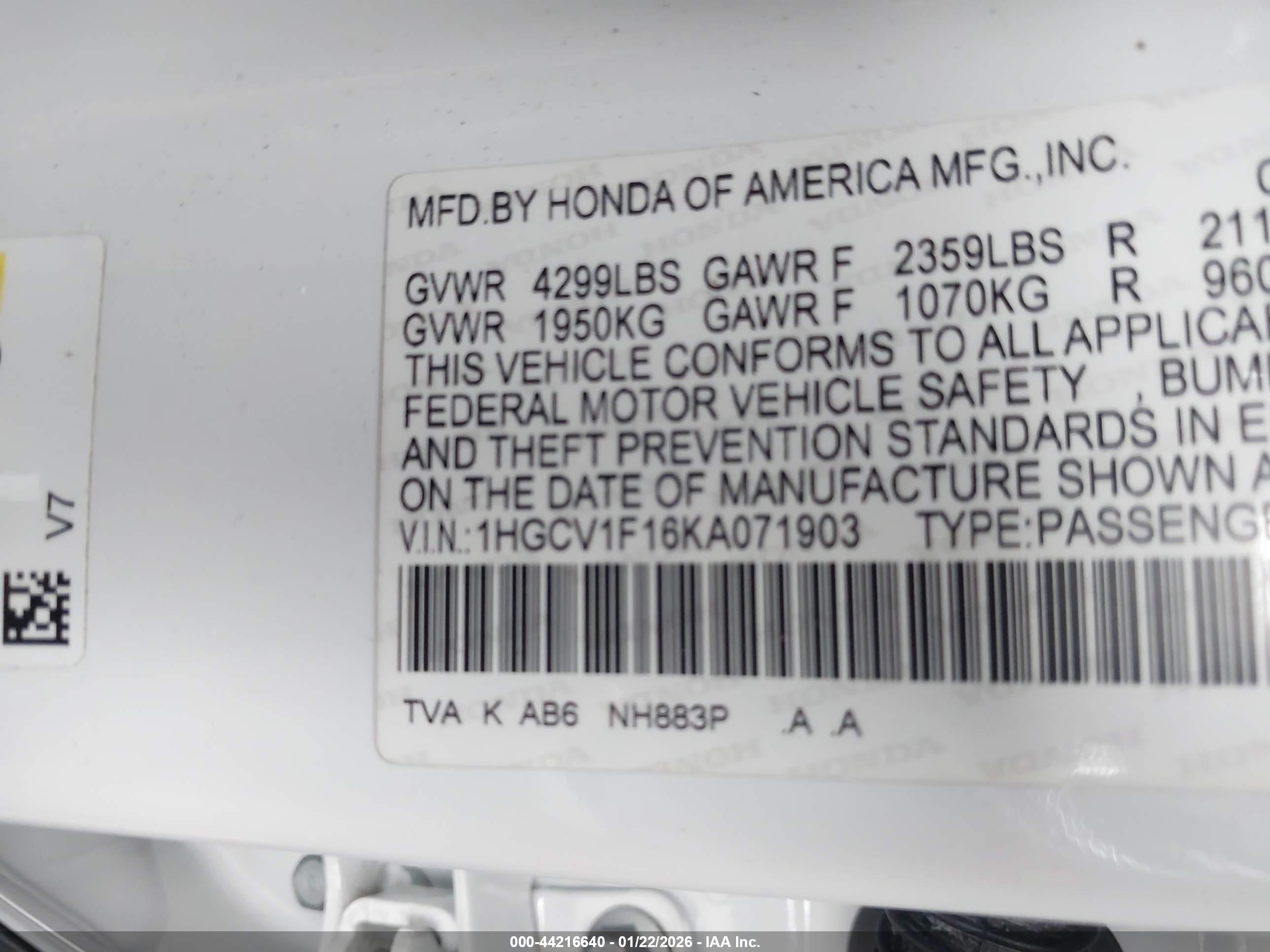 HONDA ACCORD image 9
