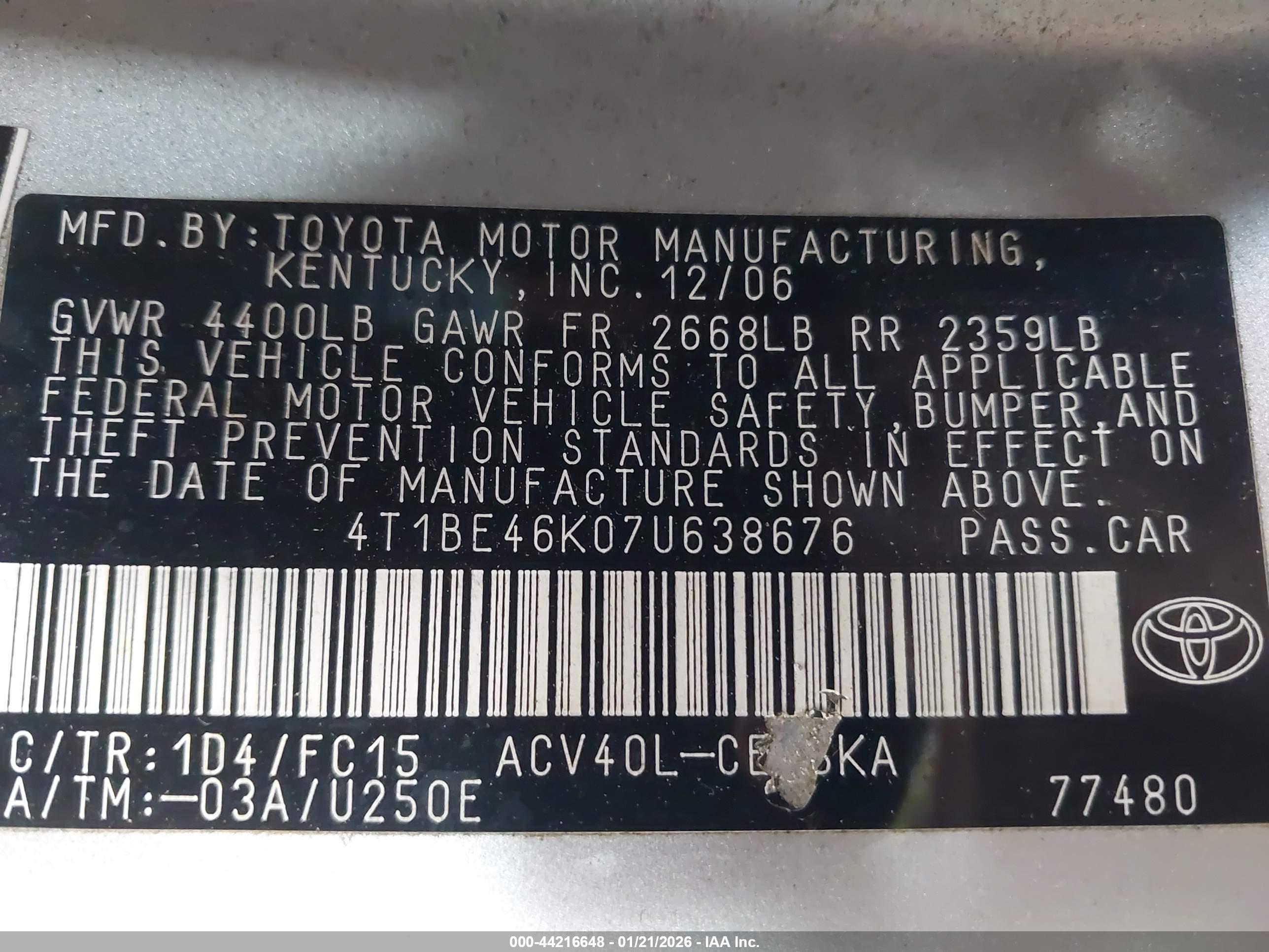 TOYOTA CAMRY image 9