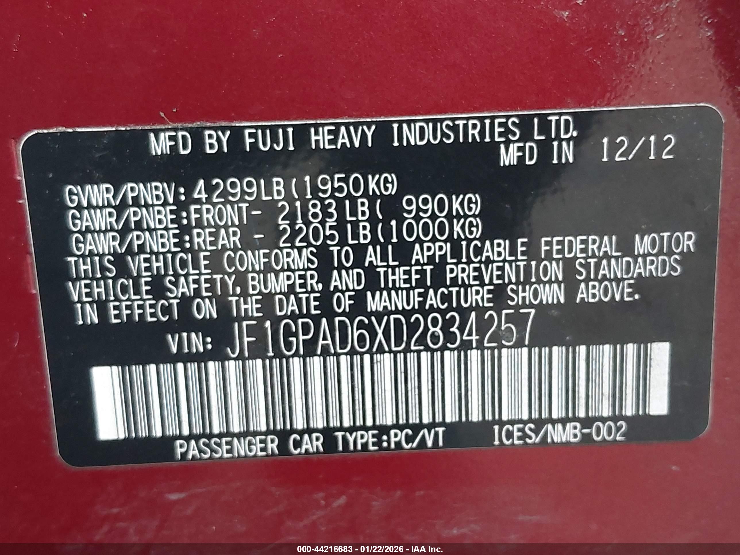 SUBARU IMPREZA image 9
