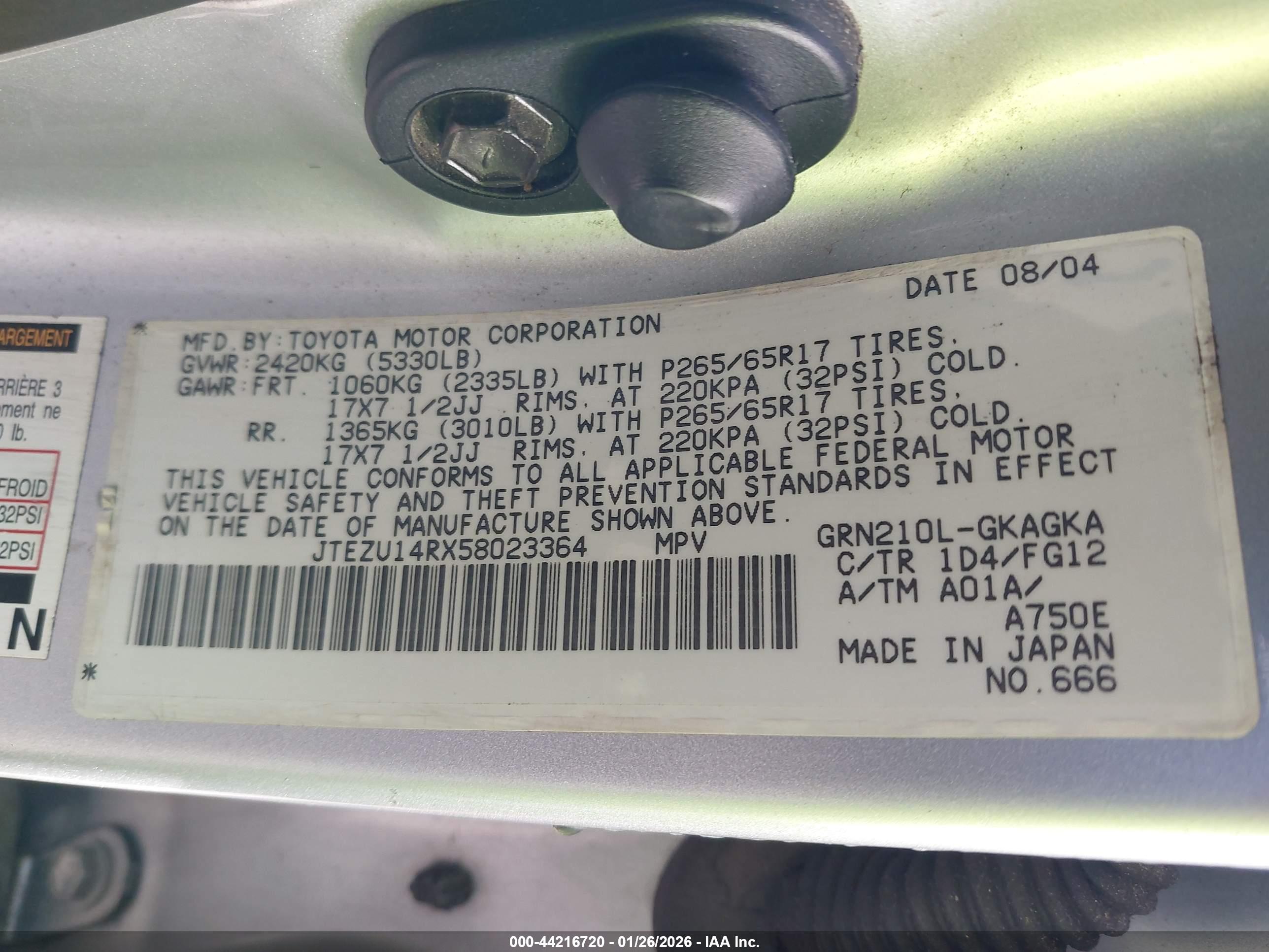 TOYOTA 4RUNNER image 9