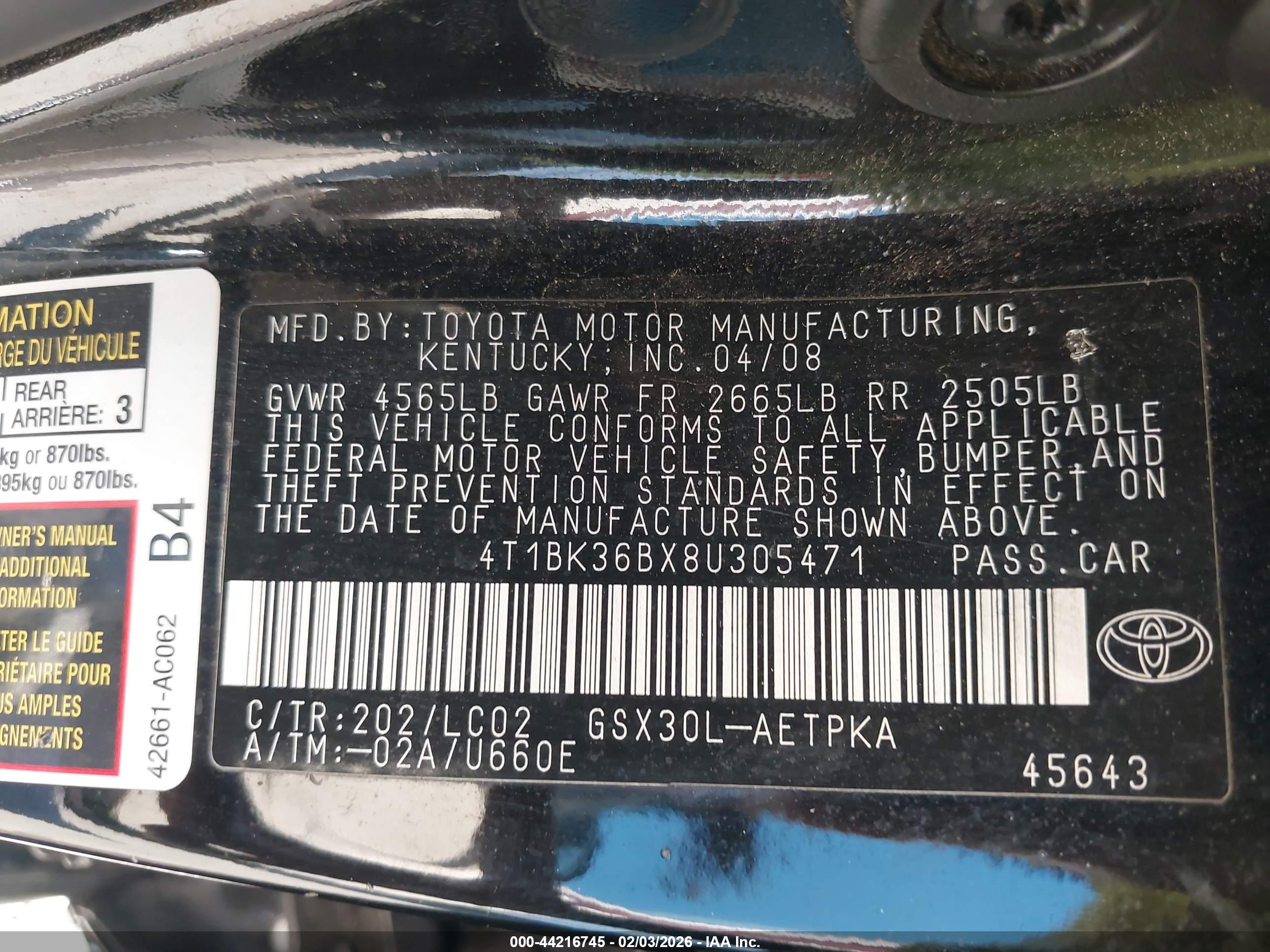 TOYOTA AVALON image 9