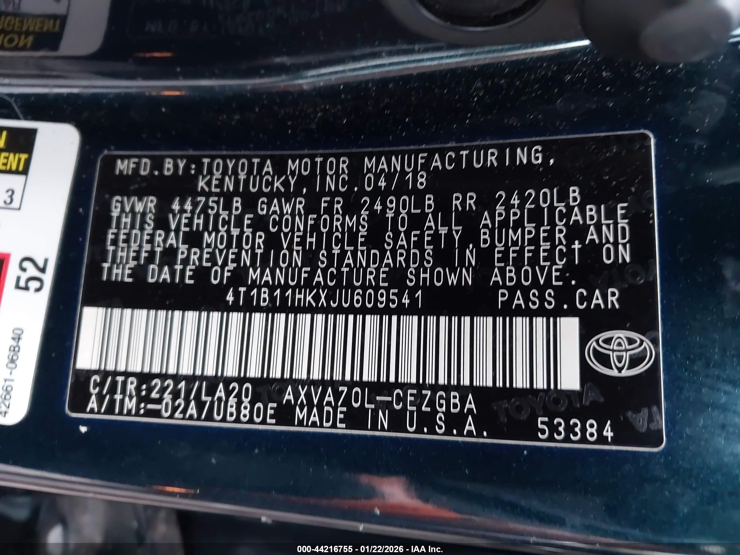 TOYOTA CAMRY image 9