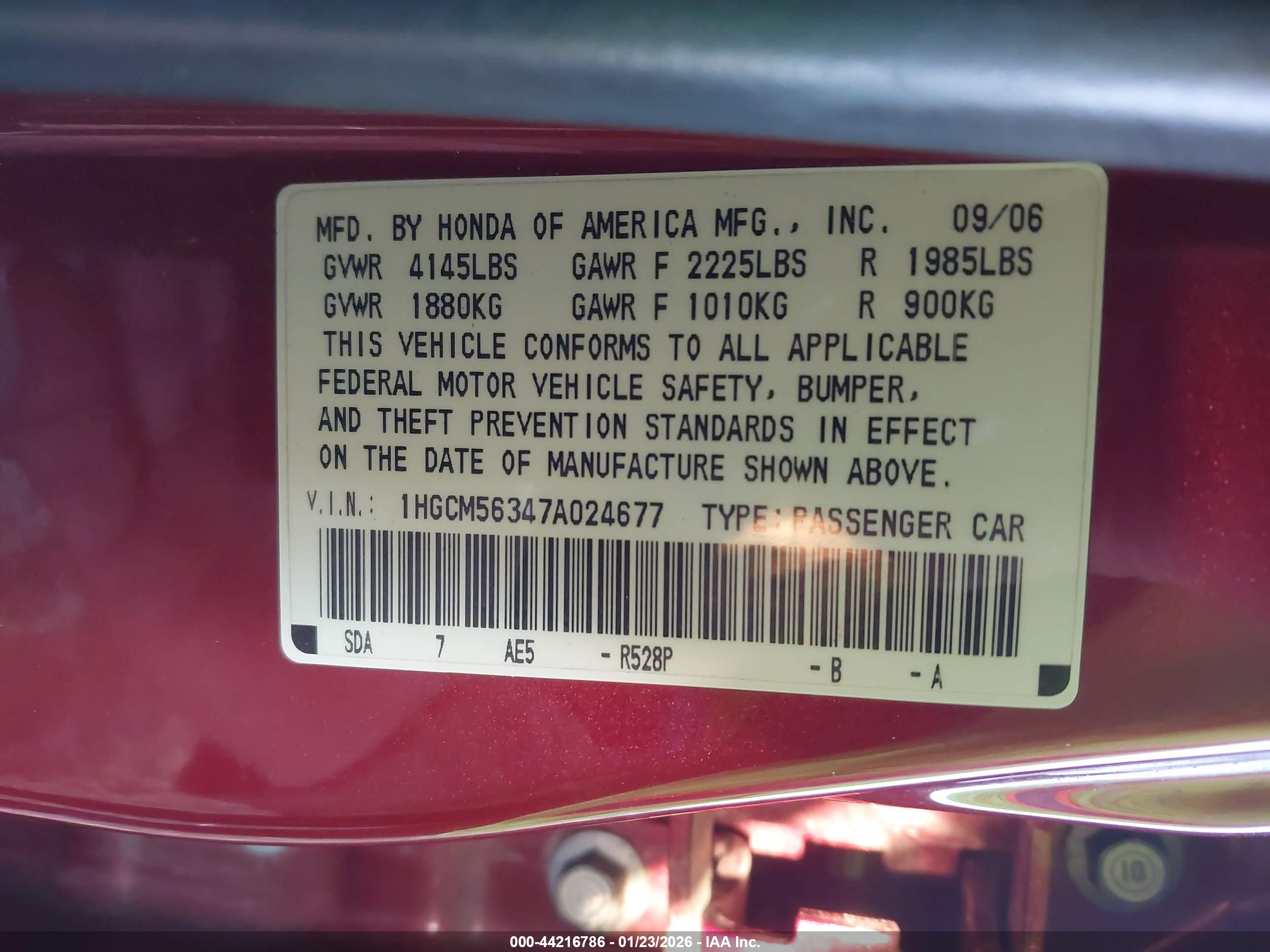 HONDA ACCORD image 9