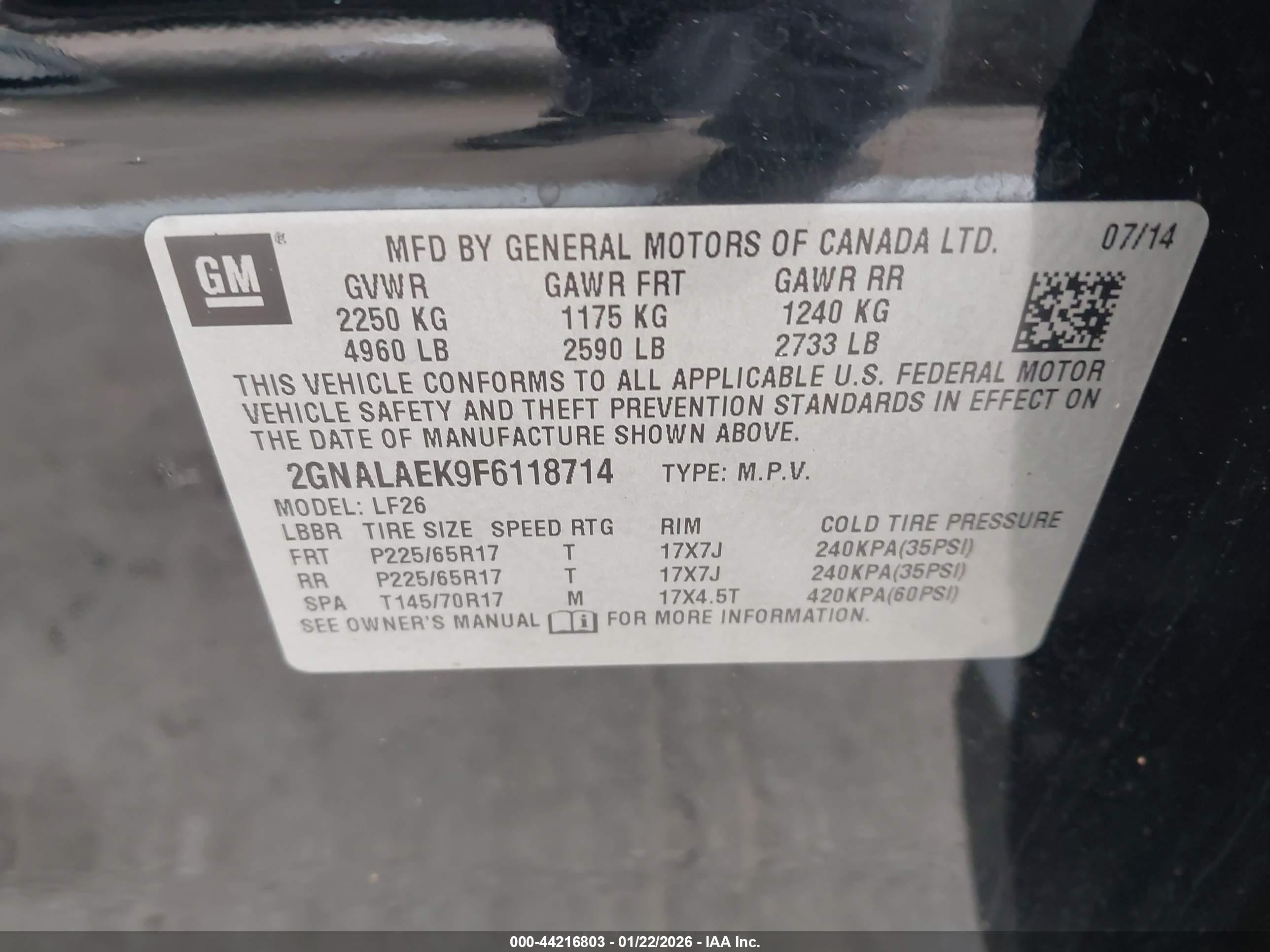 CHEVROLET EQUINOX image 9
