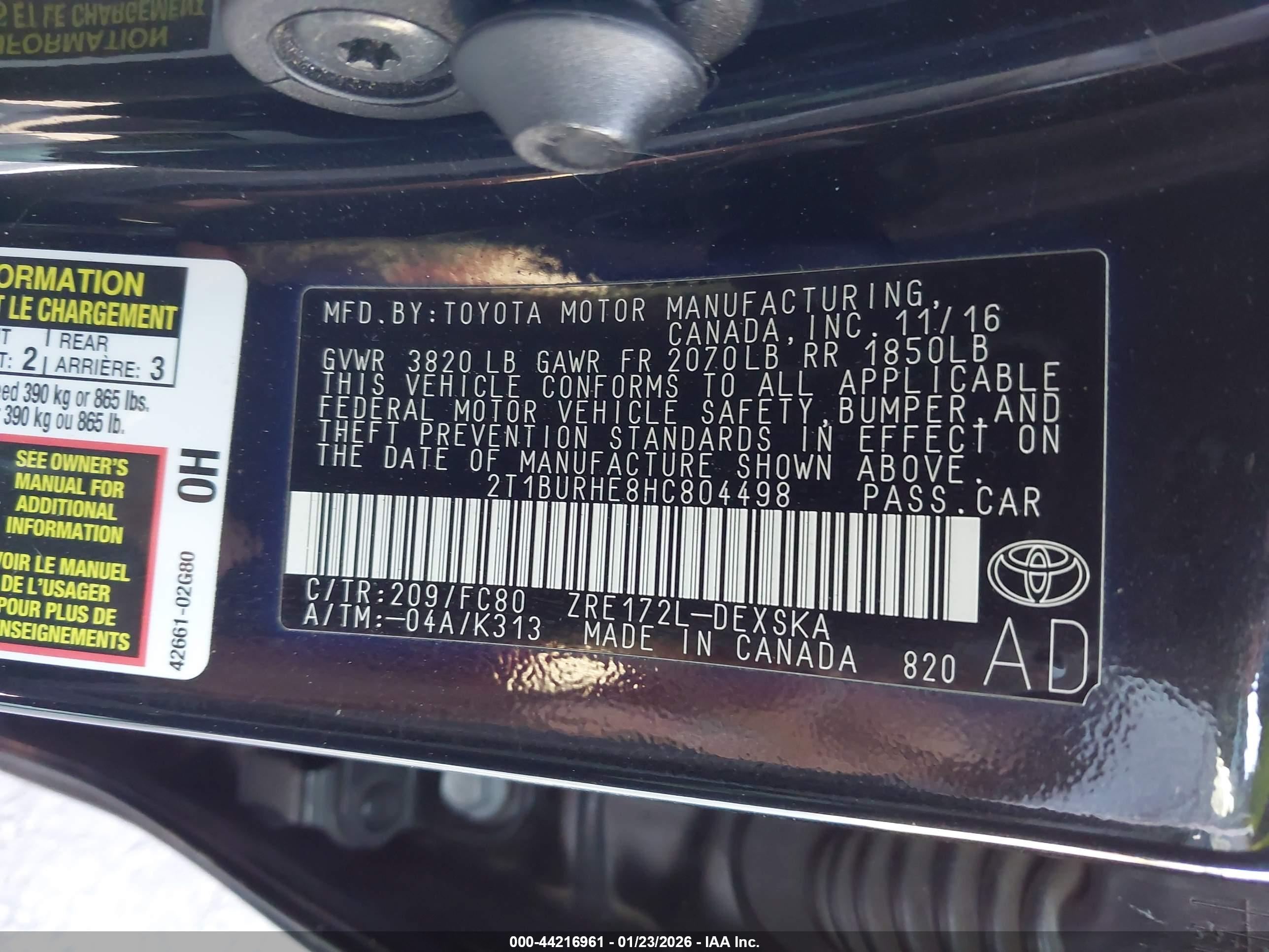 TOYOTA COROLLA image 9