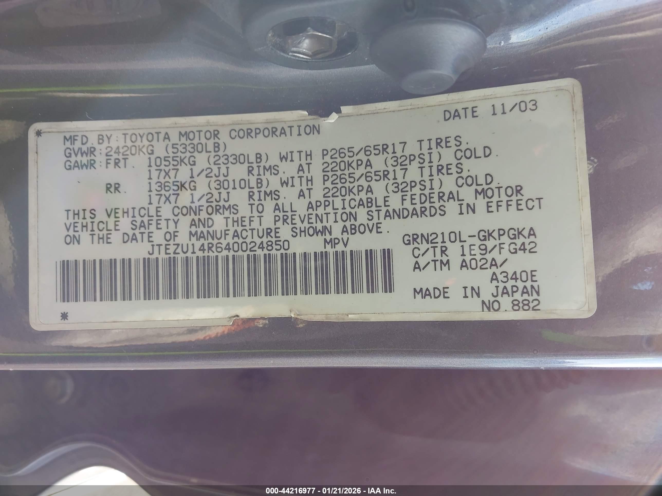 TOYOTA 4RUNNER image 9
