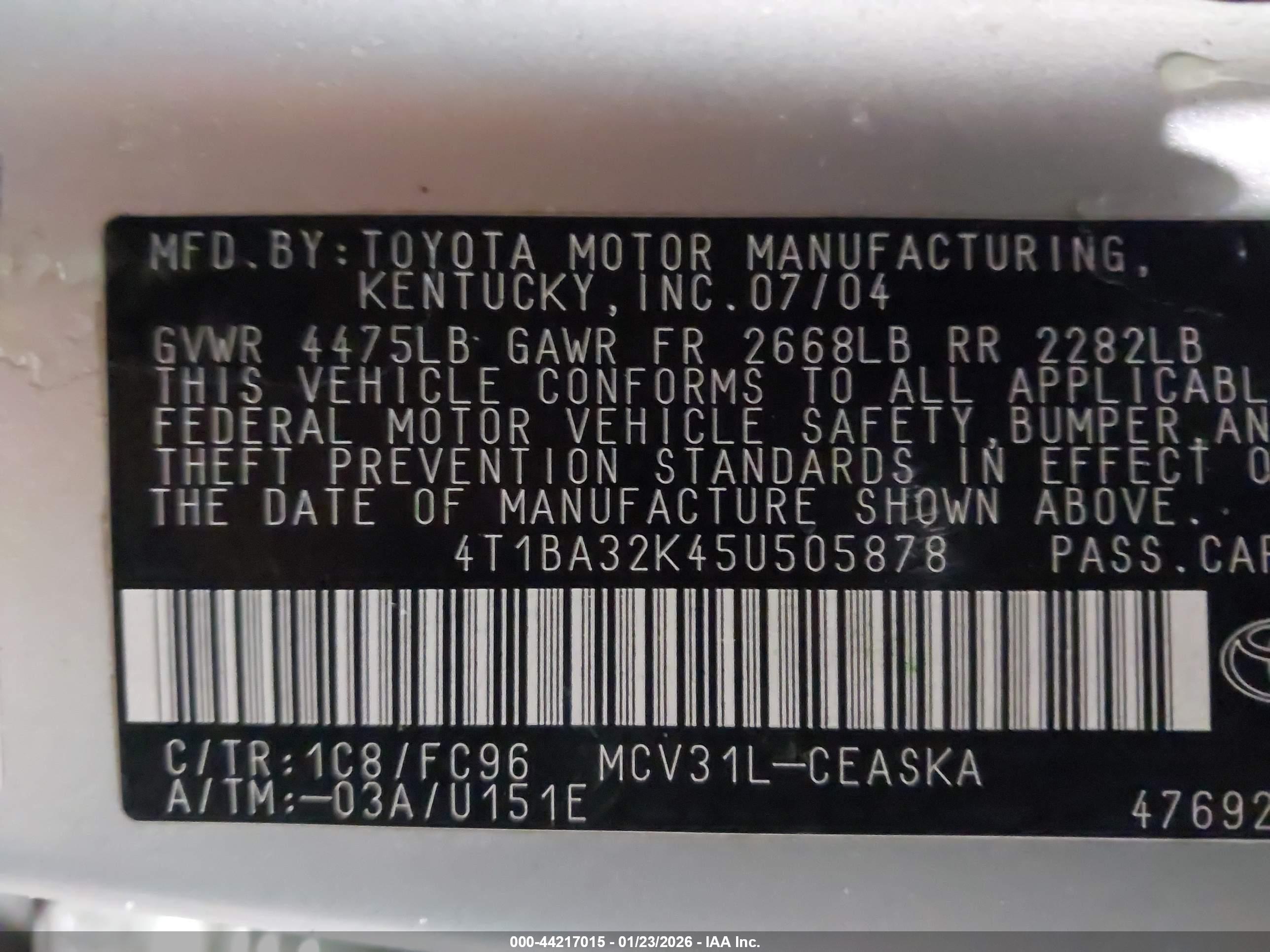 TOYOTA CAMRY image 9