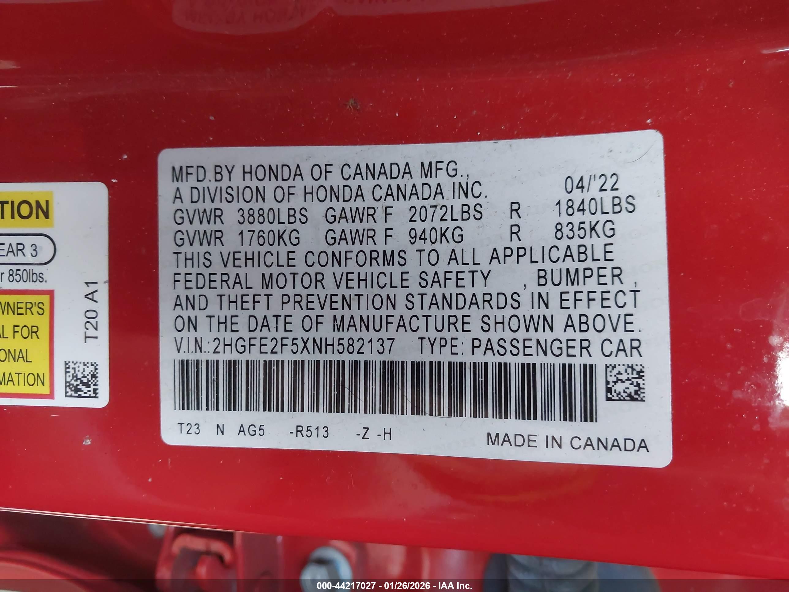 HONDA CIVIC image 9