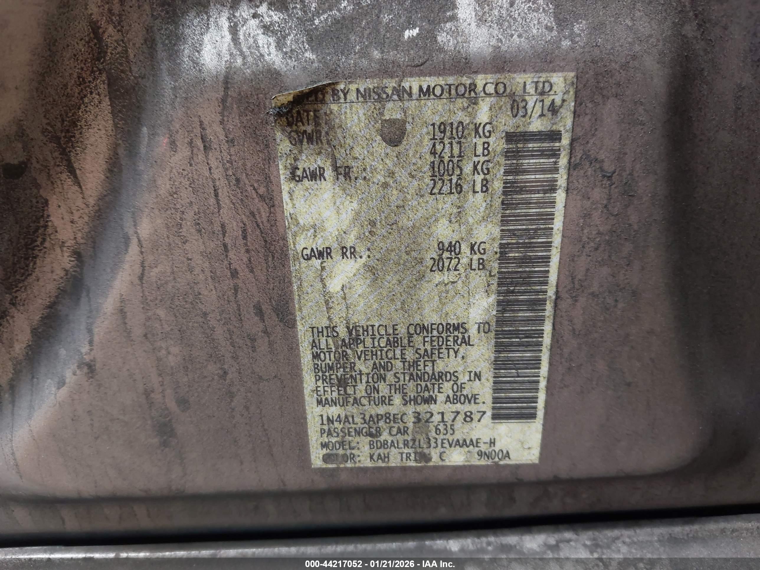 NISSAN ALTIMA image 9
