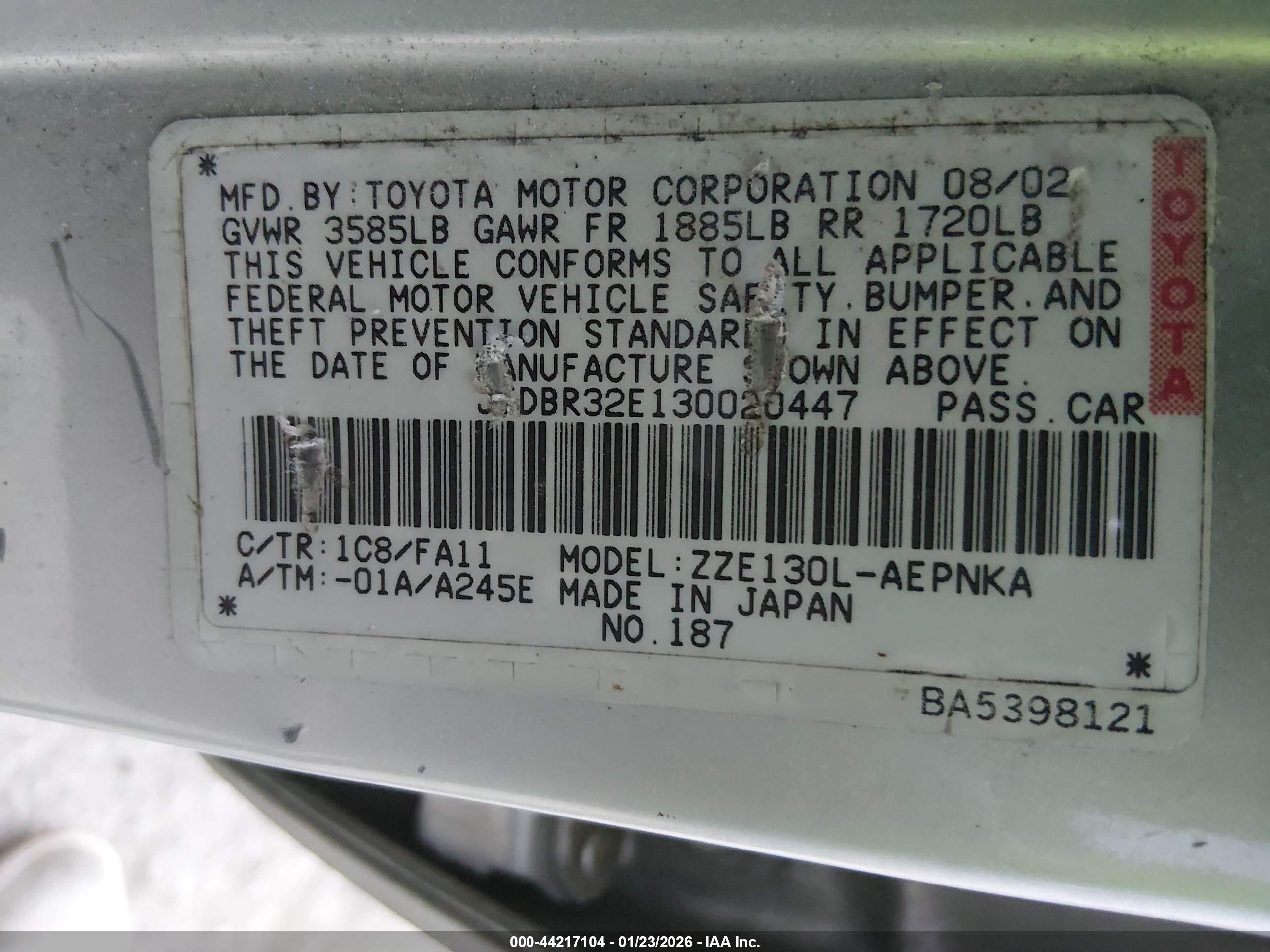 TOYOTA COROLLA image 9