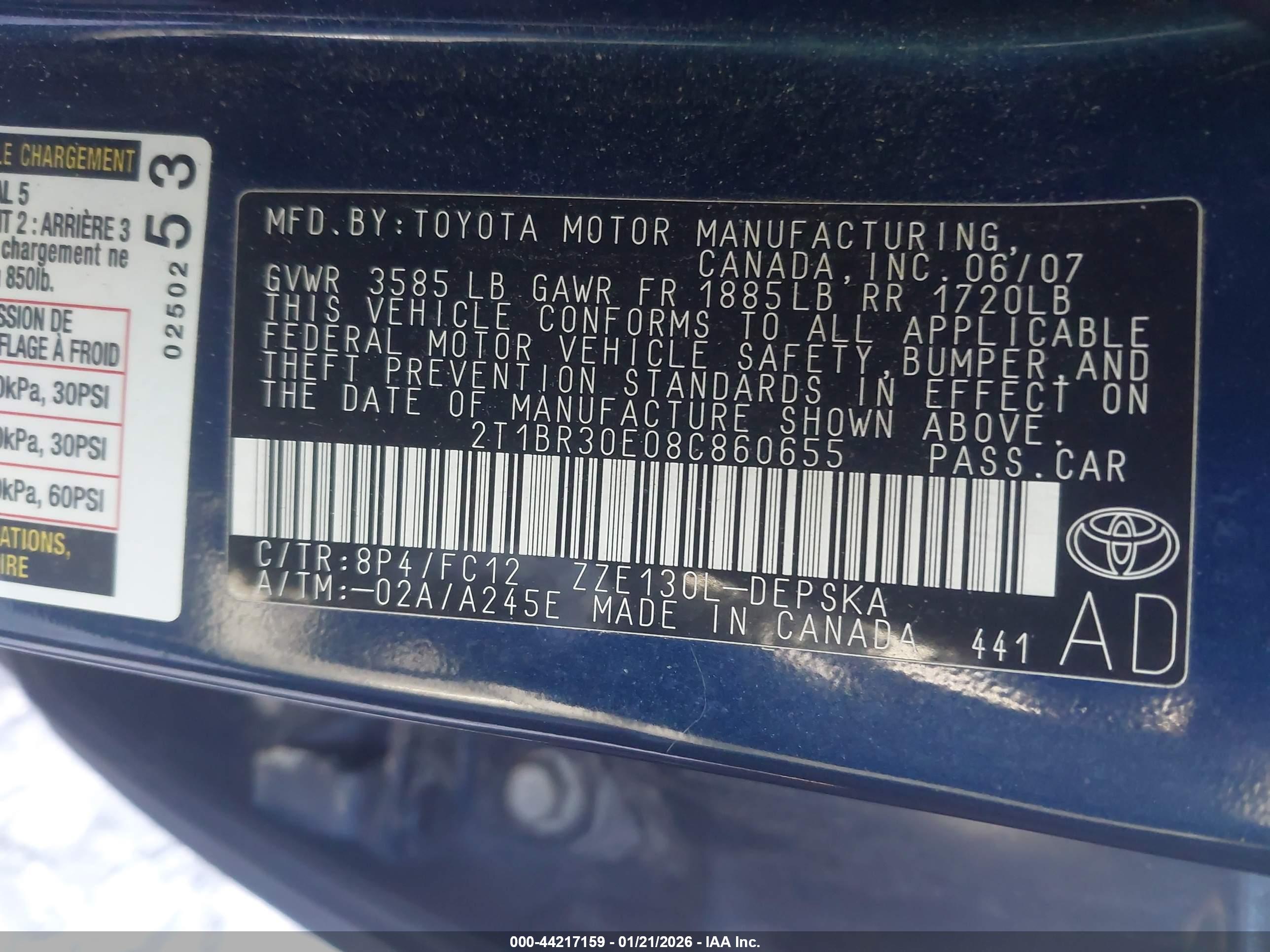 TOYOTA COROLLA image 9