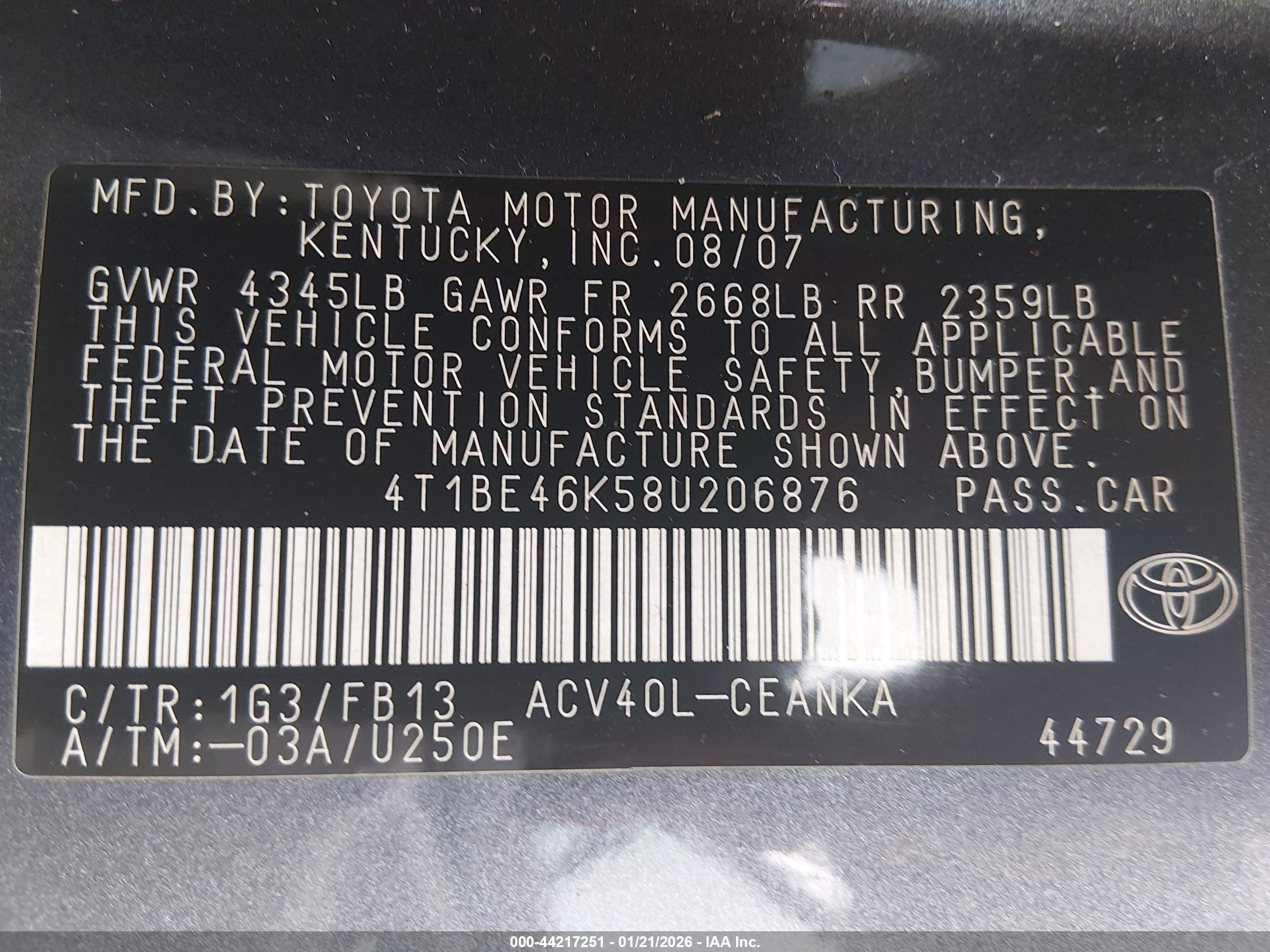 TOYOTA CAMRY image 9