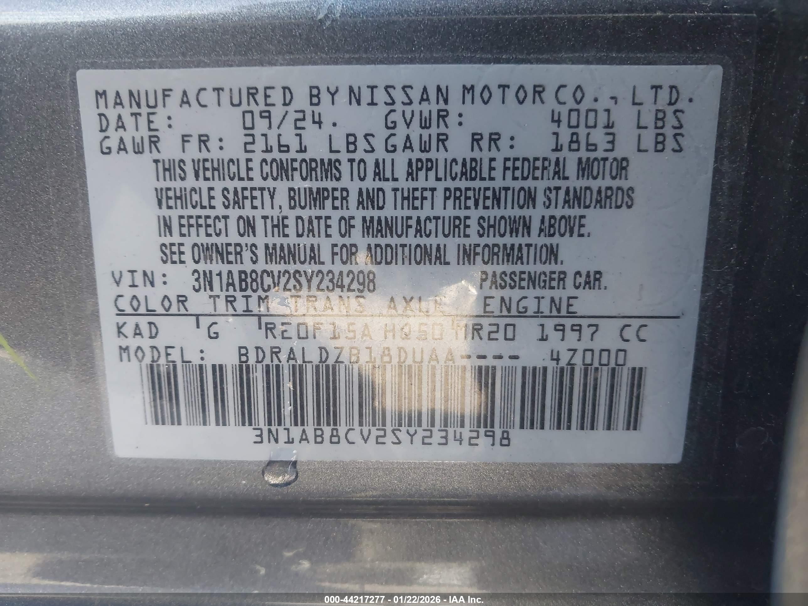 NISSAN SENTRA image 9