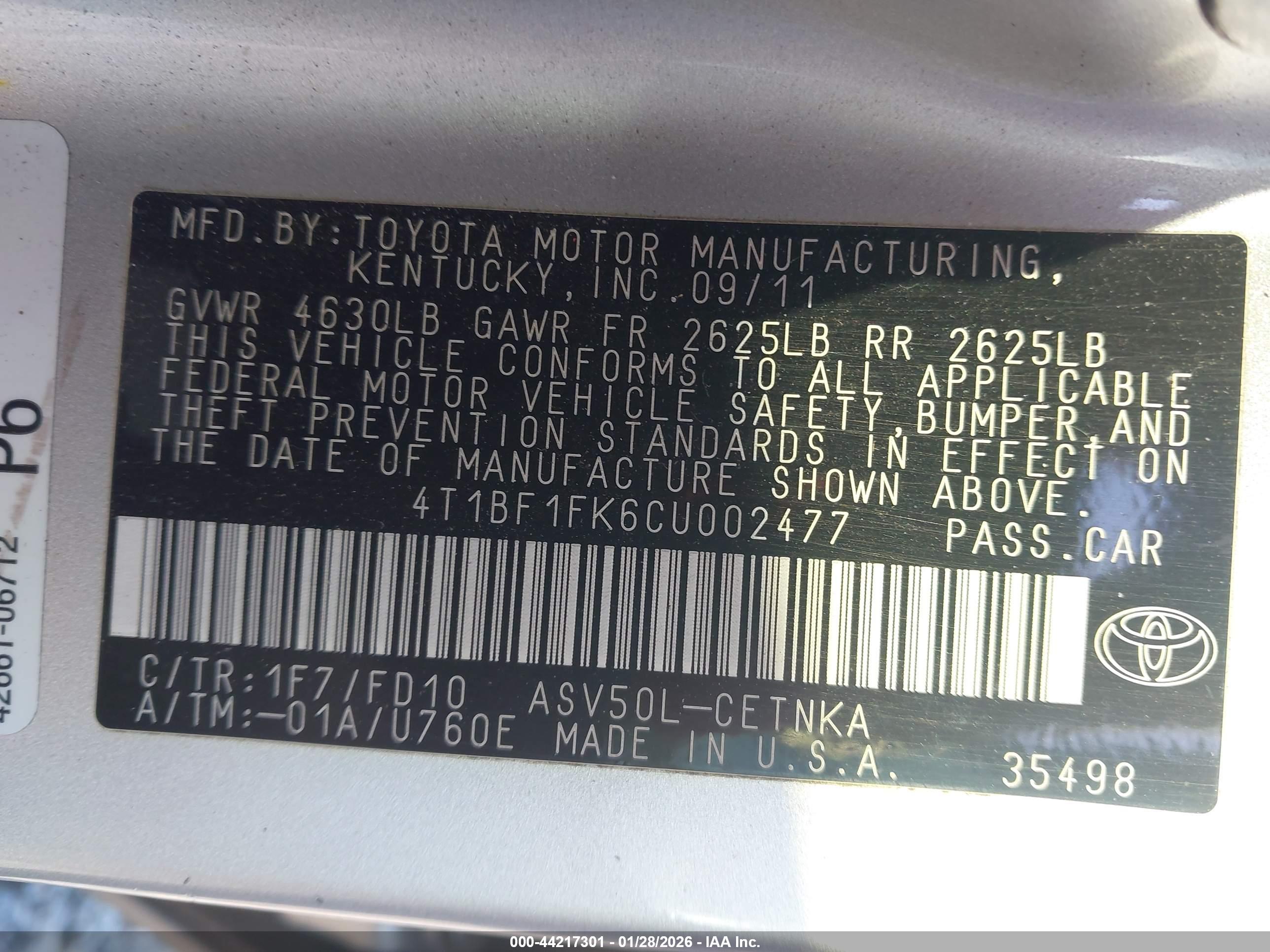 TOYOTA CAMRY image 9