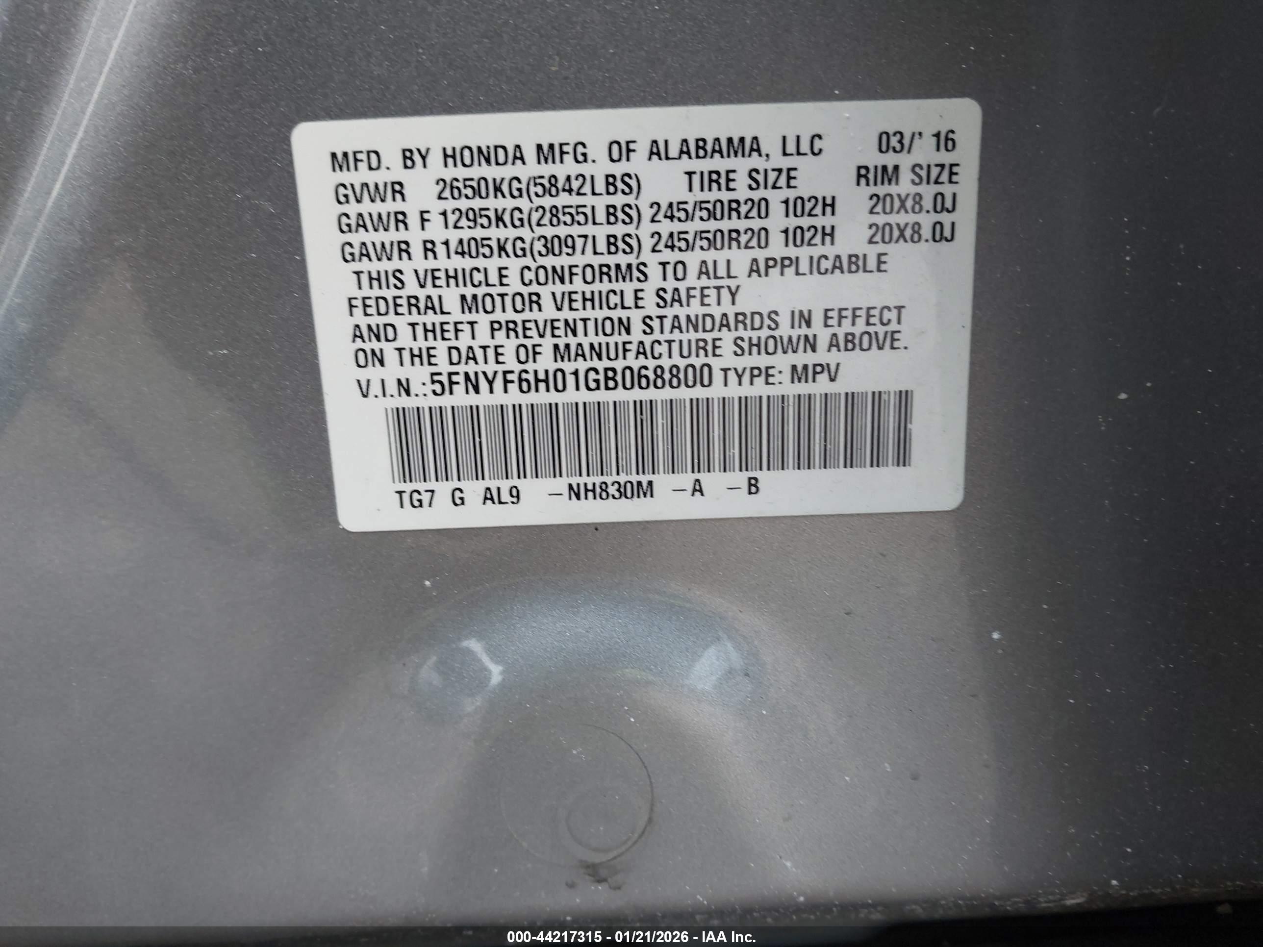 HONDA PILOT image 9