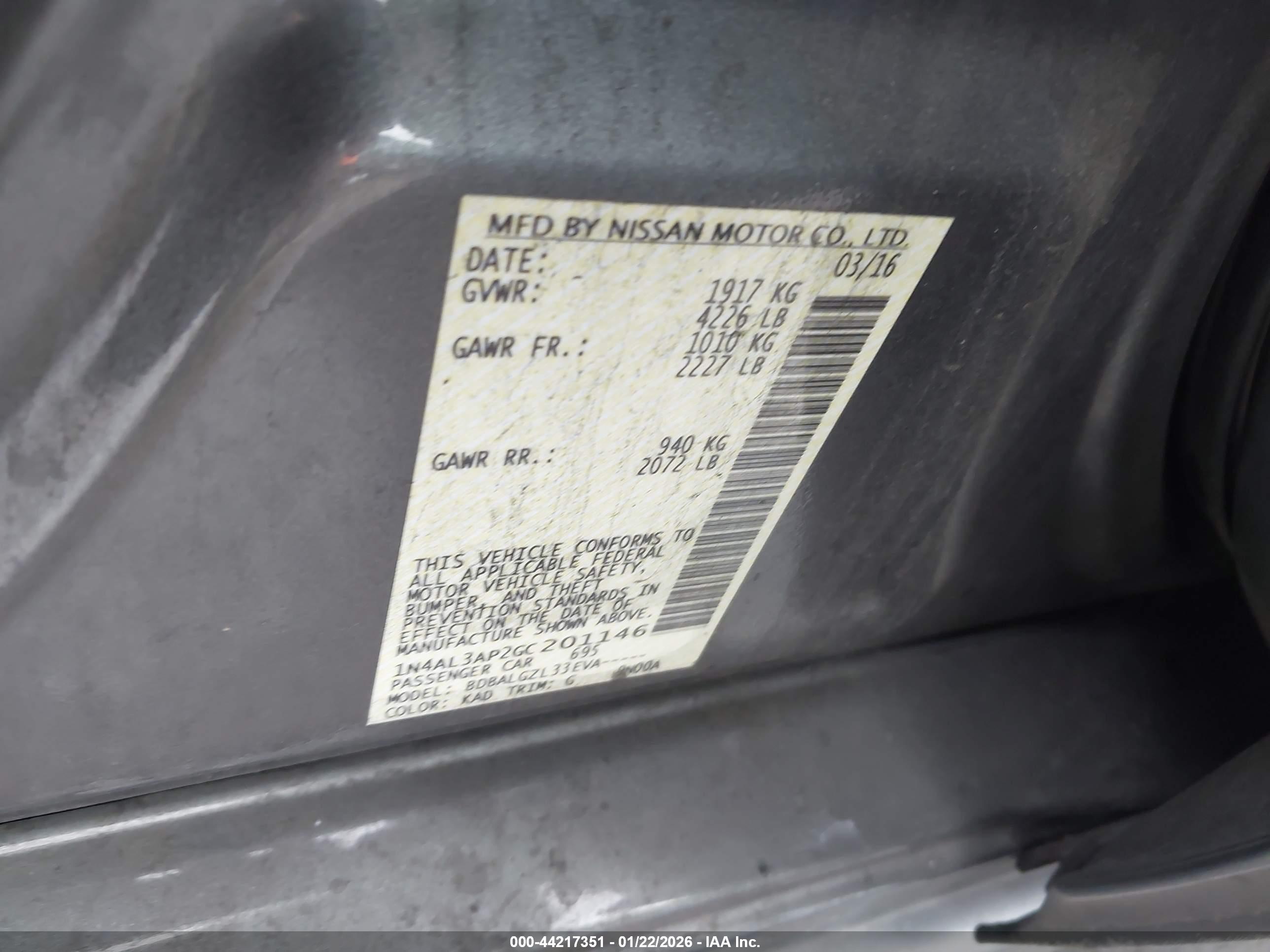NISSAN ALTIMA image 9