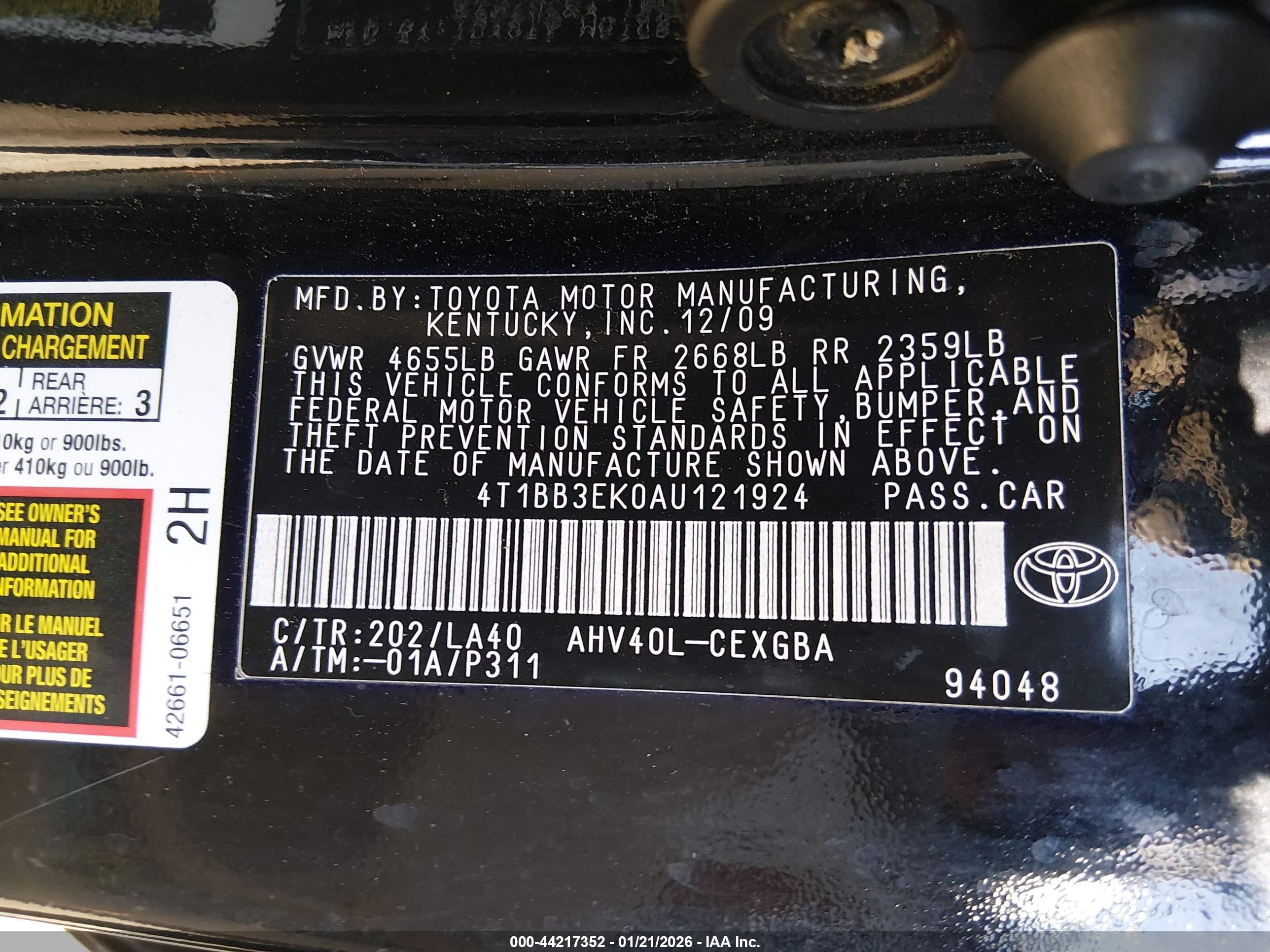 TOYOTA CAMRY image 9