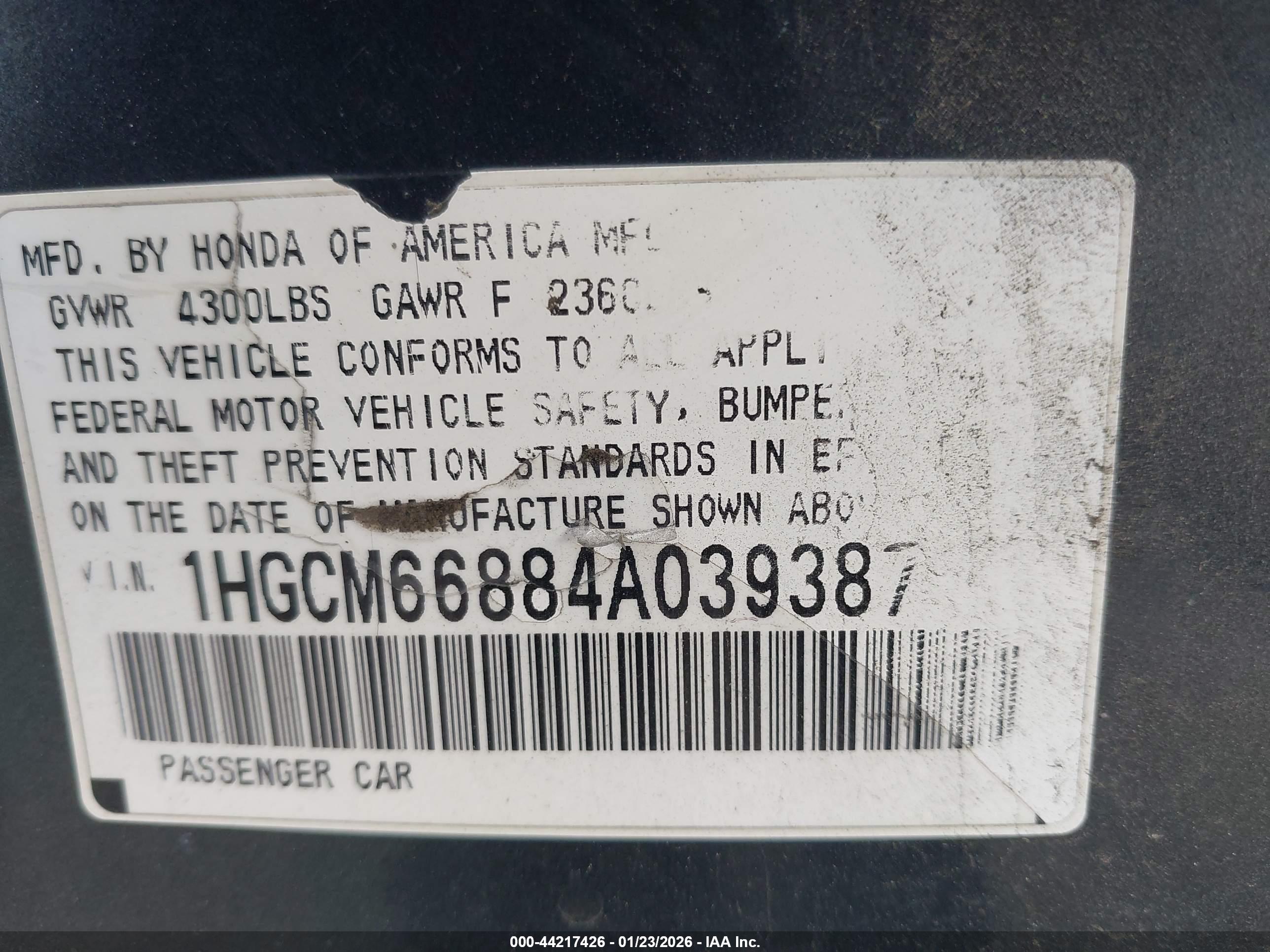 HONDA ACCORD image 9