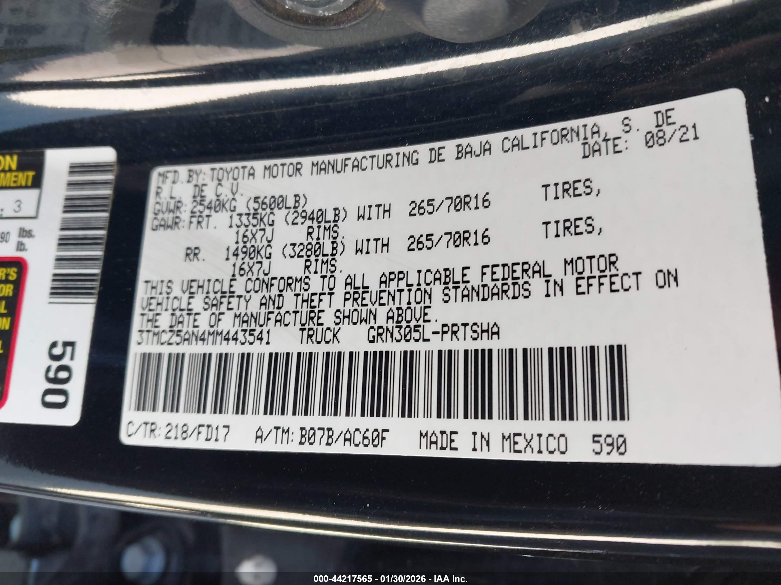 TOYOTA TACOMA image 9