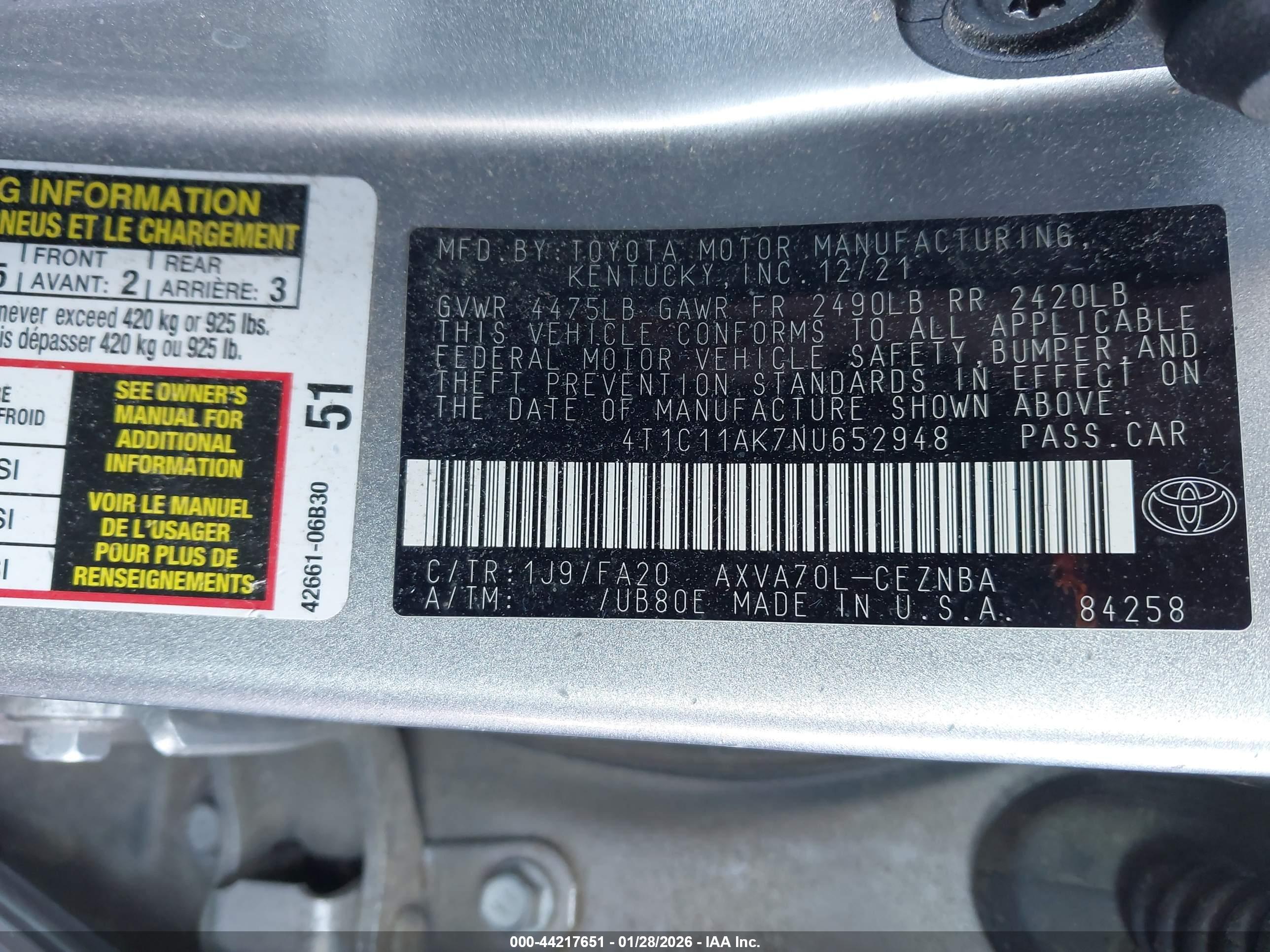 TOYOTA CAMRY image 9