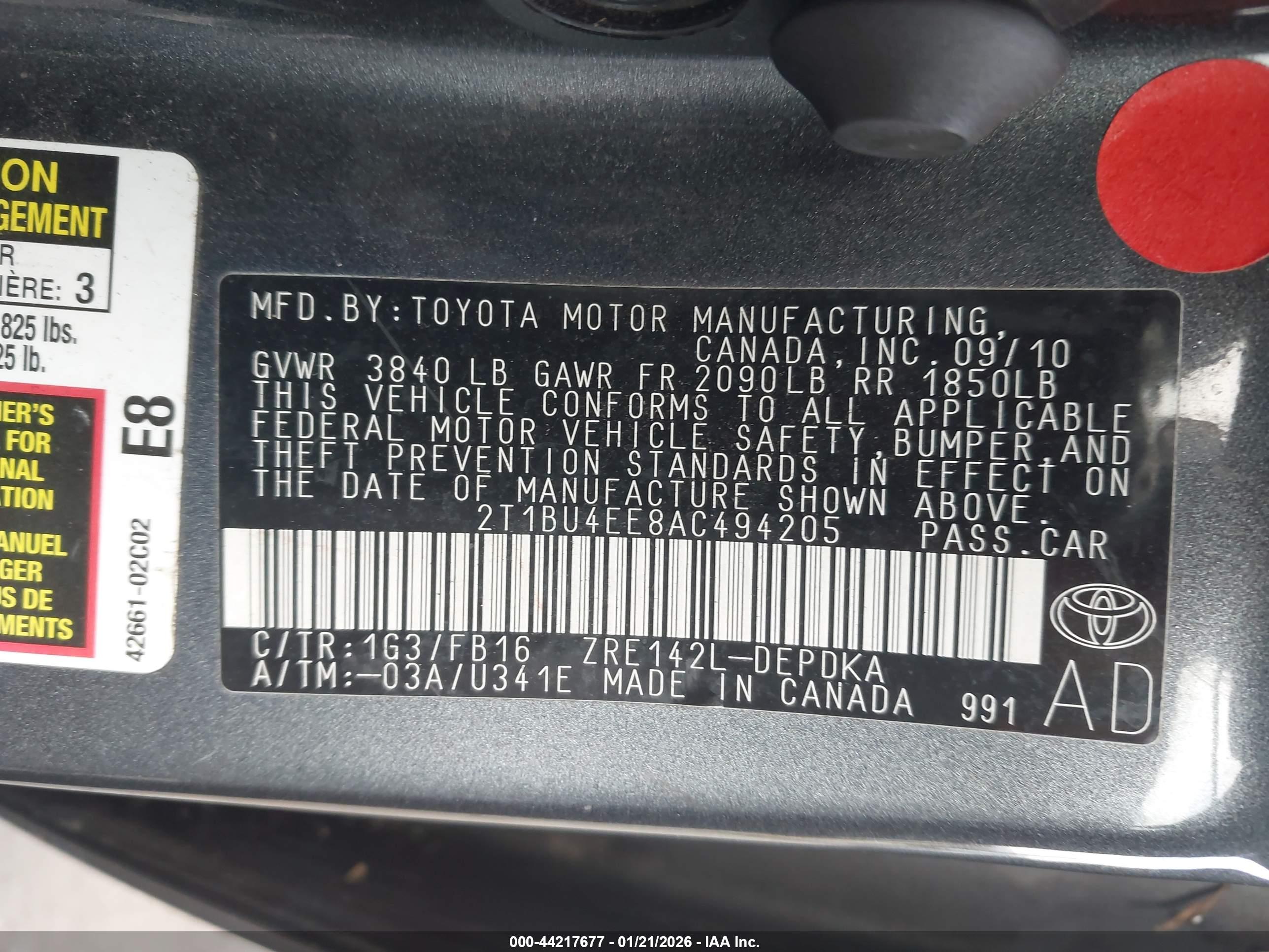 TOYOTA COROLLA image 9